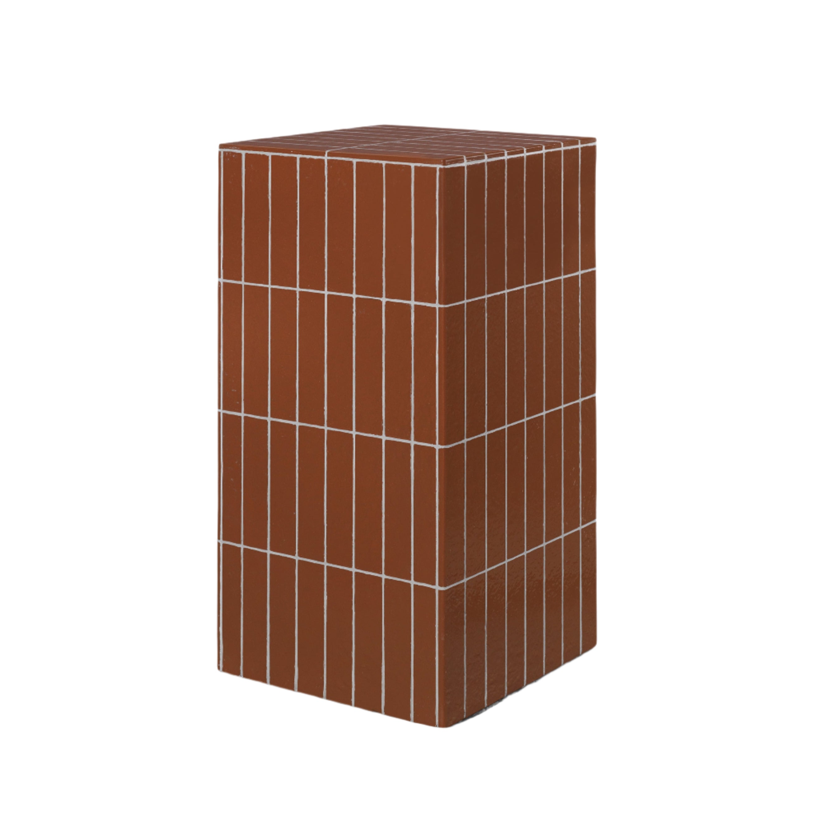 PILLAR PEDESTAL side table brown concrete