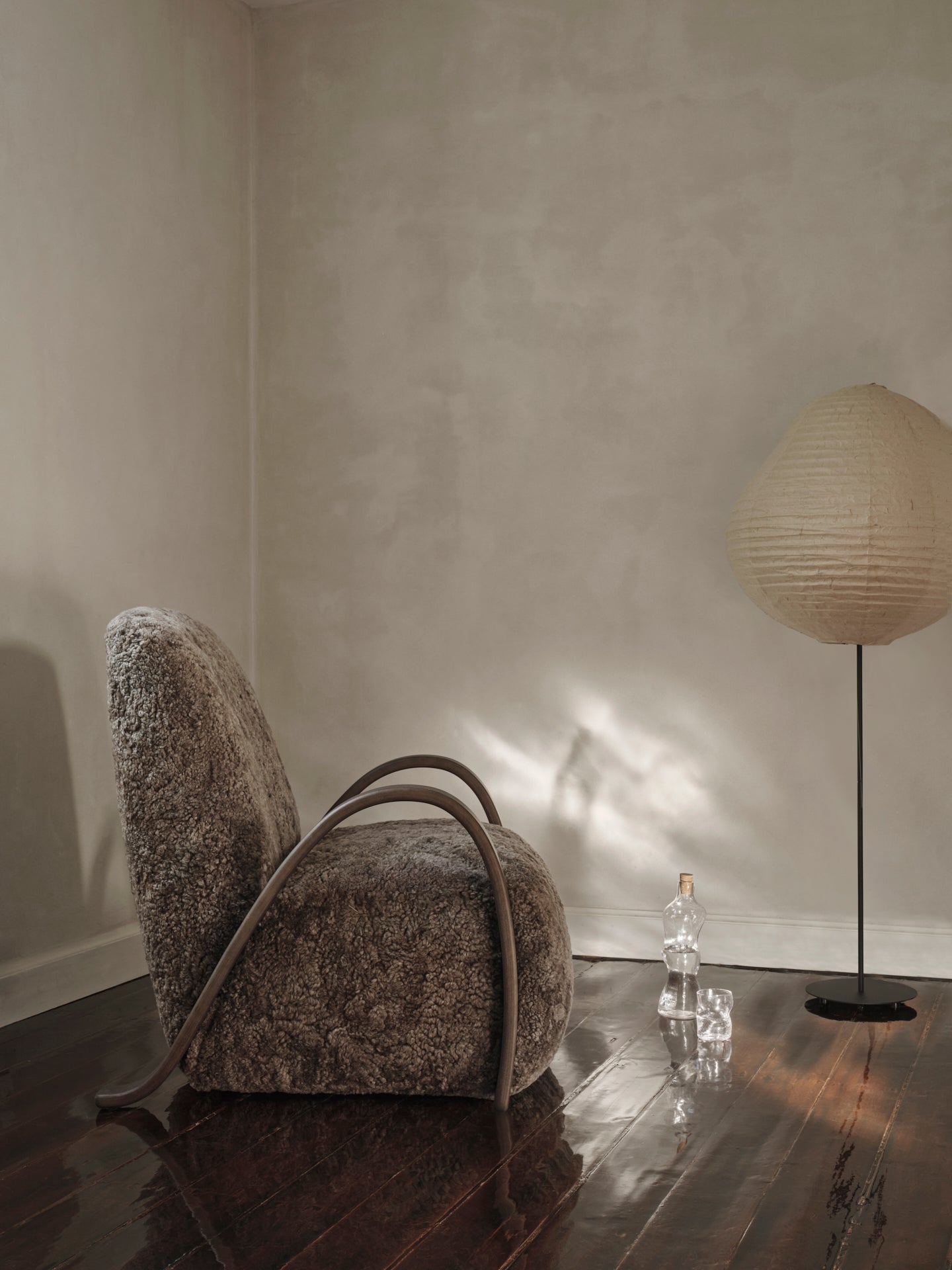 Stojaca lampa KURBIS TALL papier Washi