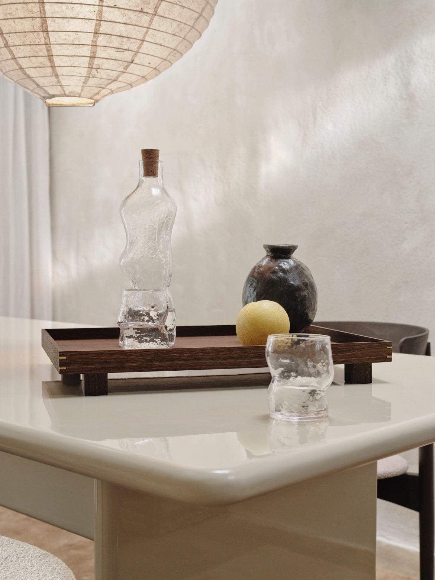 Tácka BON WOODEN dymový dub