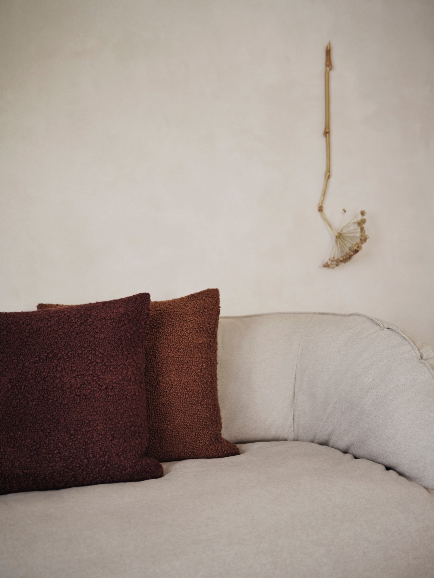 MOOR Pillow Dark Brown Bouclé