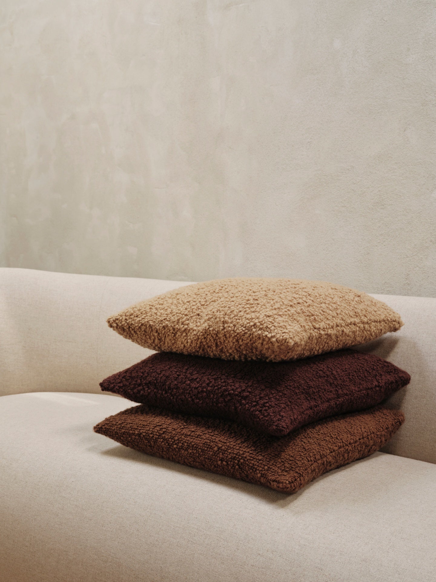 MOOR Pillow Dark Brown Bouclé