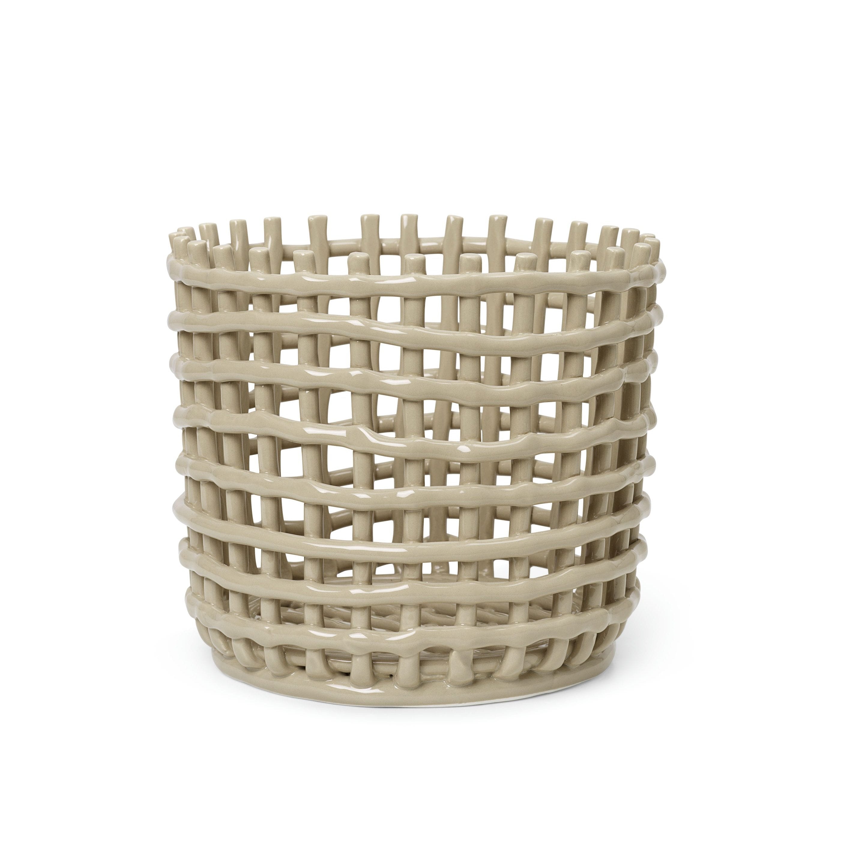 Košík CERAMIC BASKET béžový