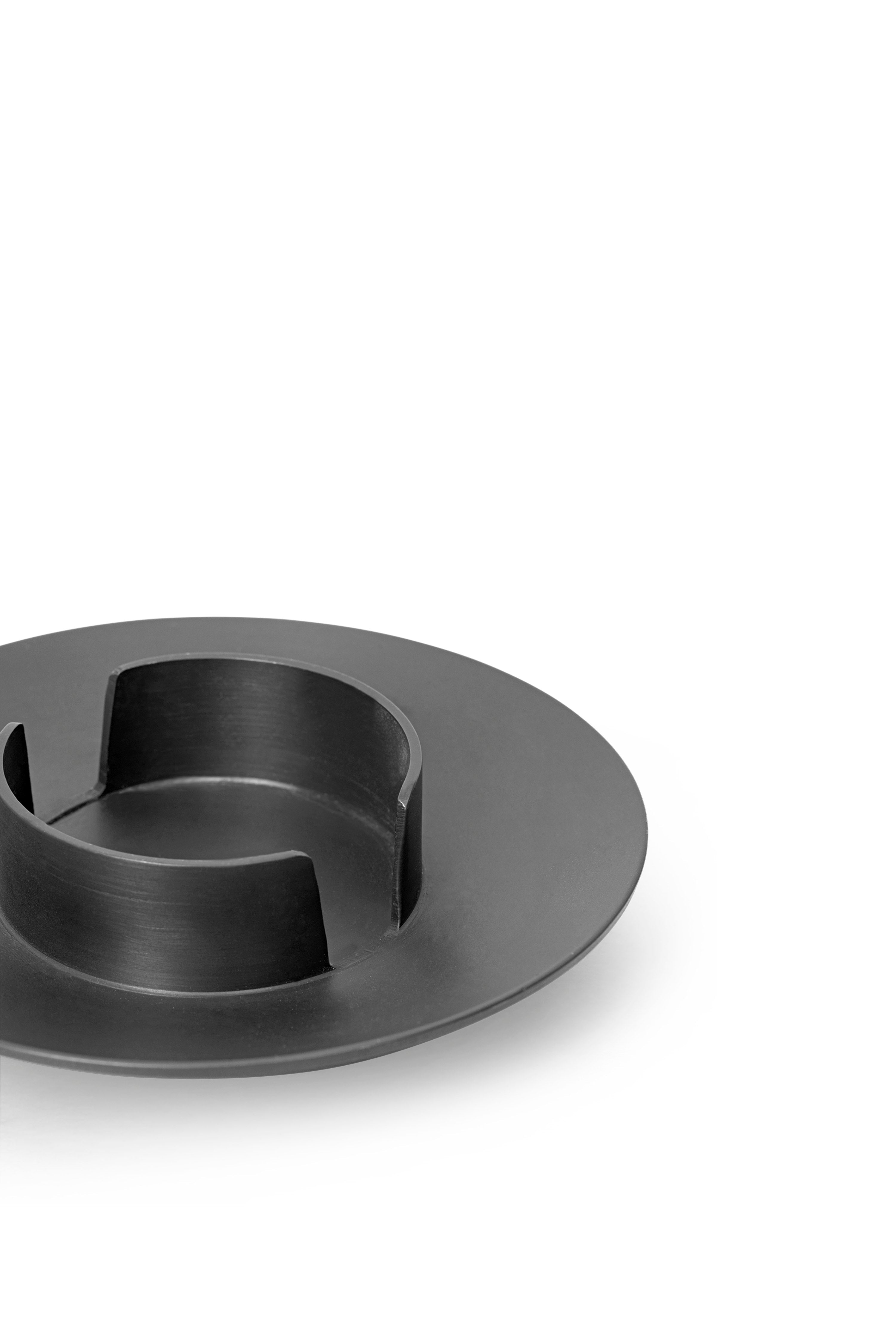 BLOCK Candle Holder Black Brass