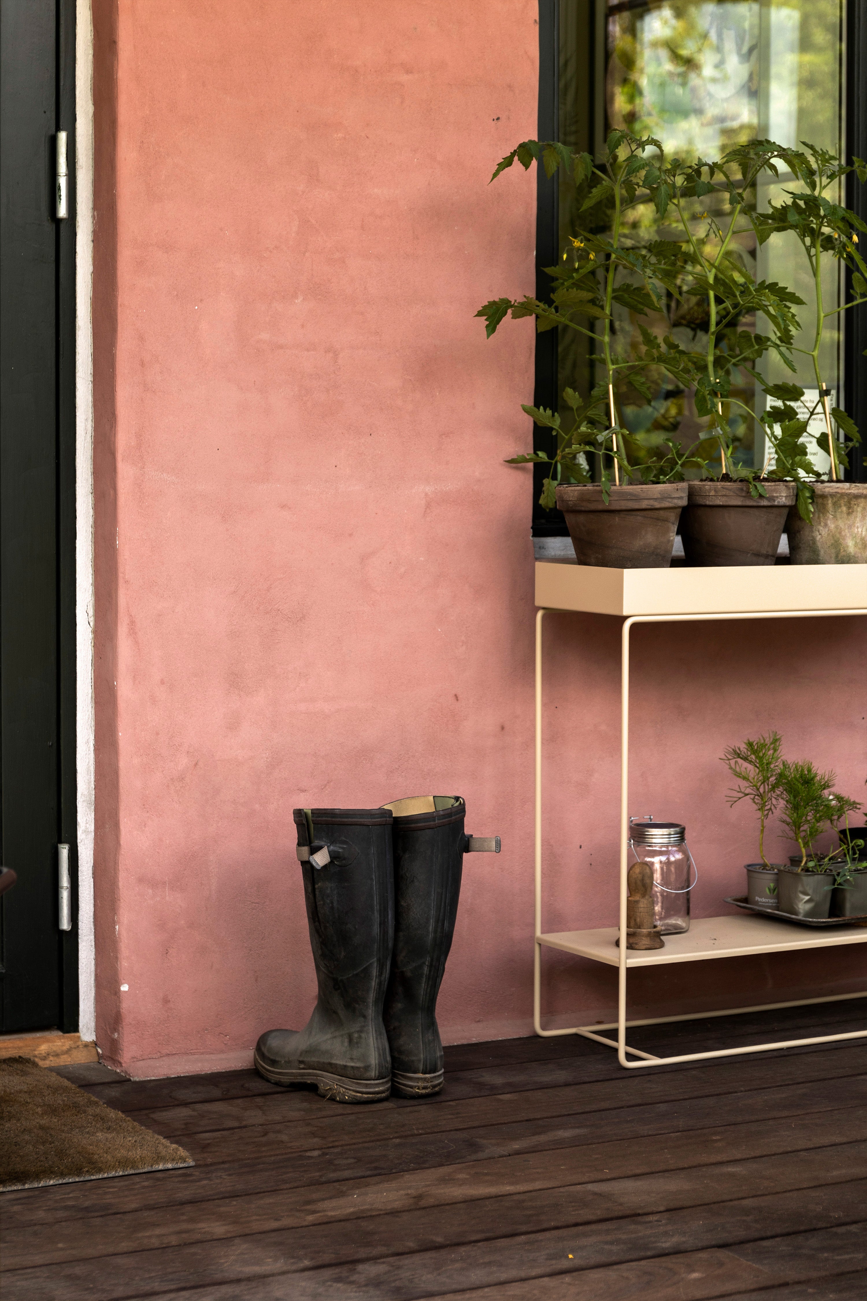 Konzola PLANT BOX DVOJÚROVŇOVÁ béžová