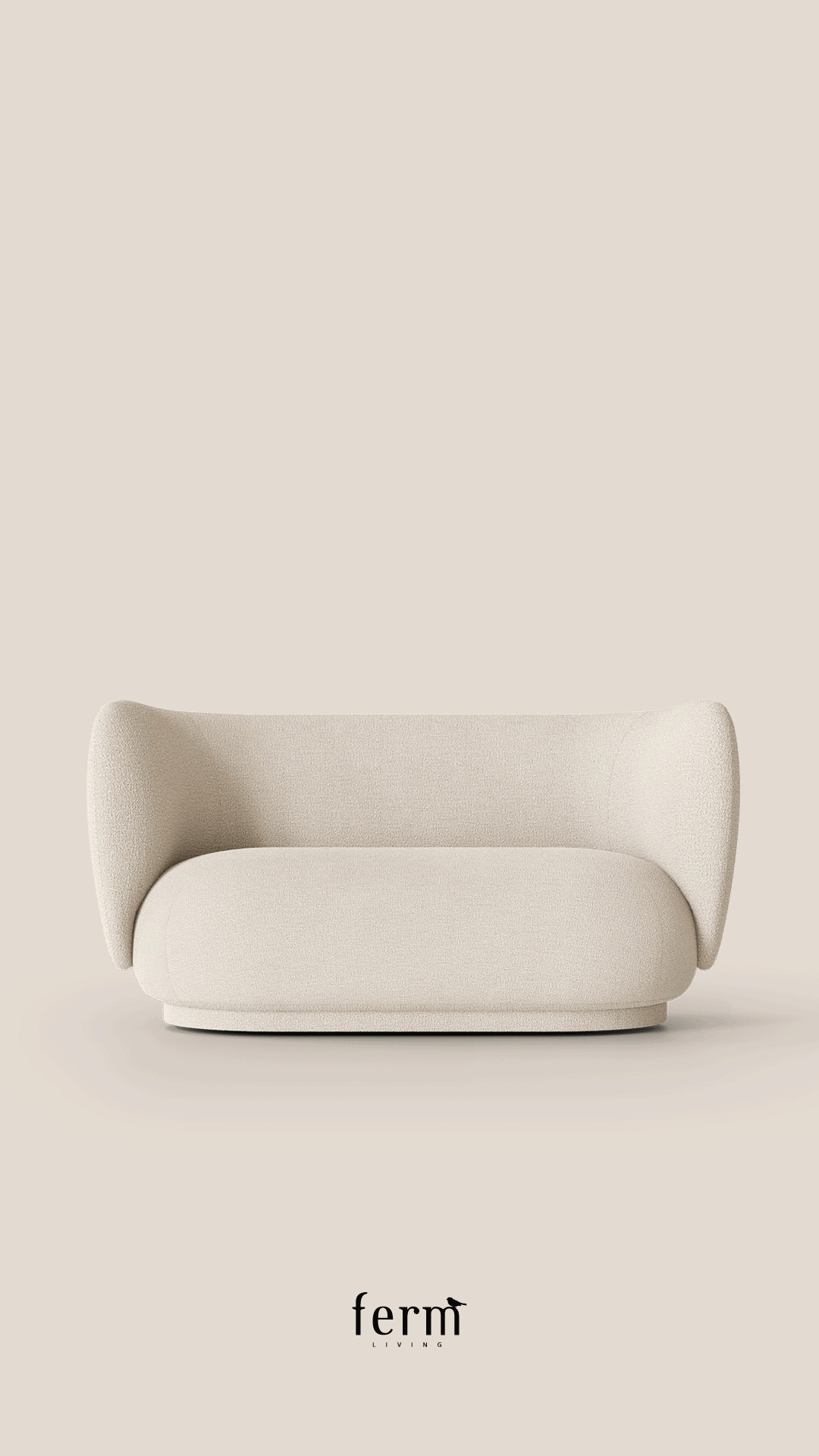 3-Seater Sofa RICO Louisiana Black with Sand