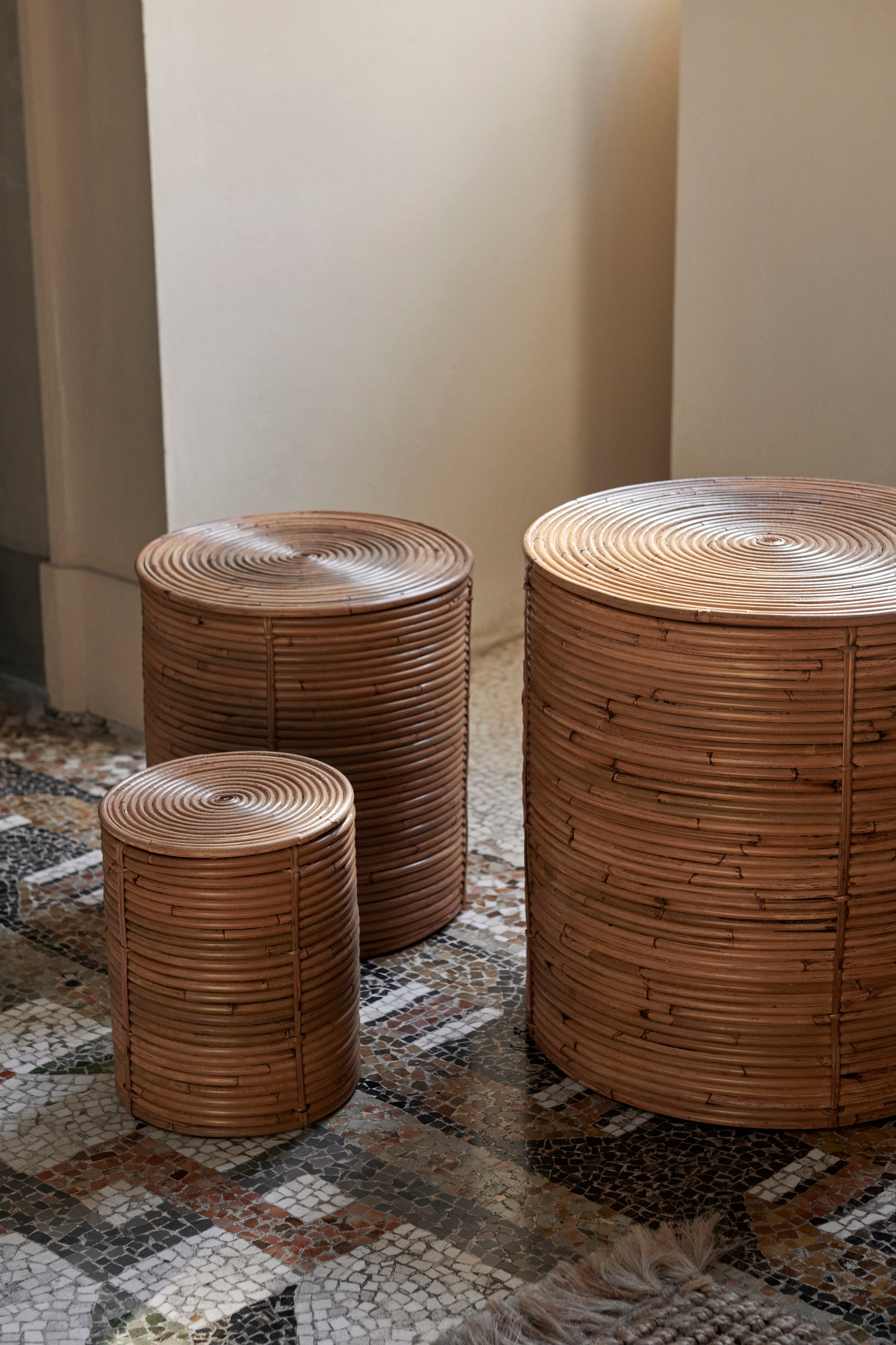Súprava košov COLUMN STORAGE ratan