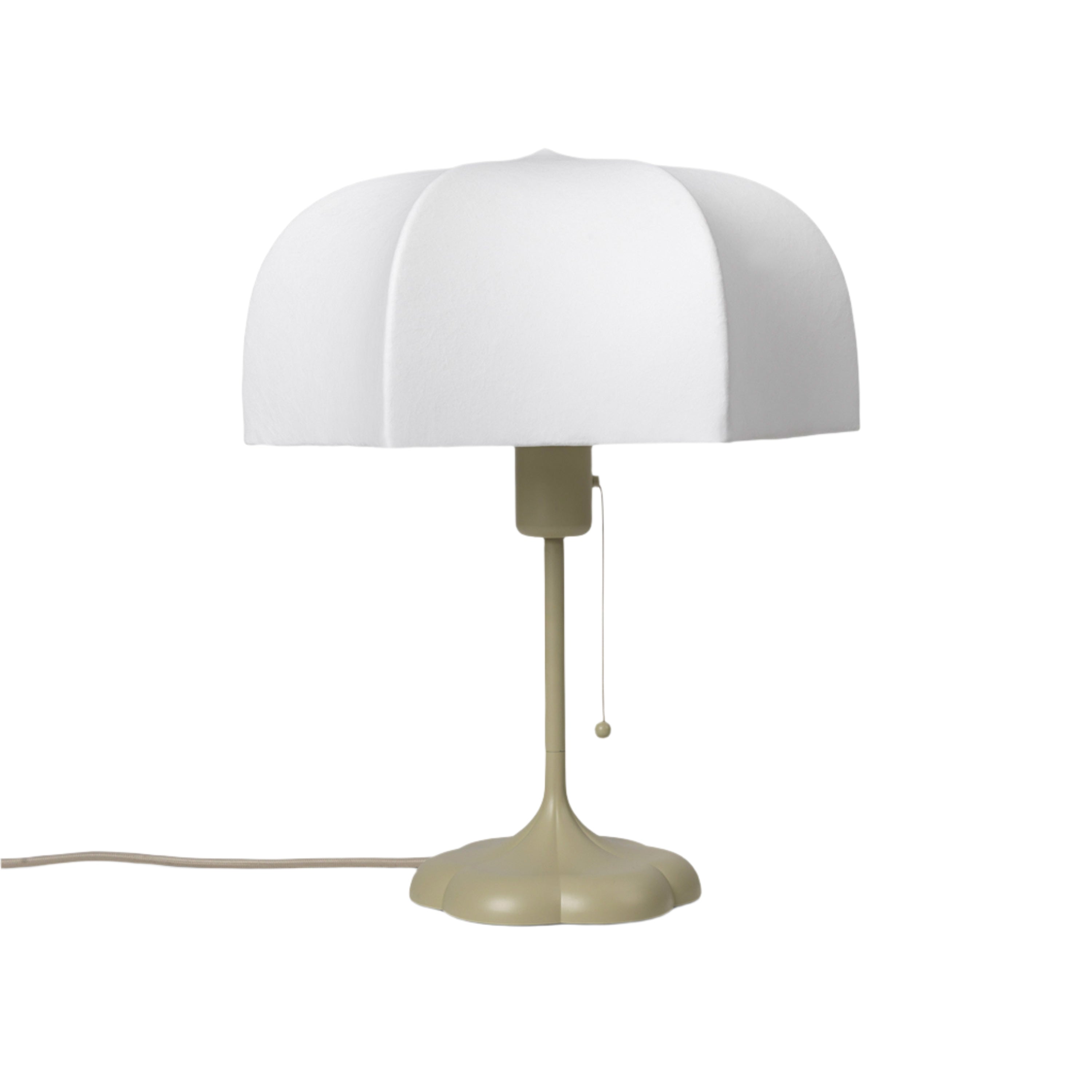 POEM table lamp white with beige base