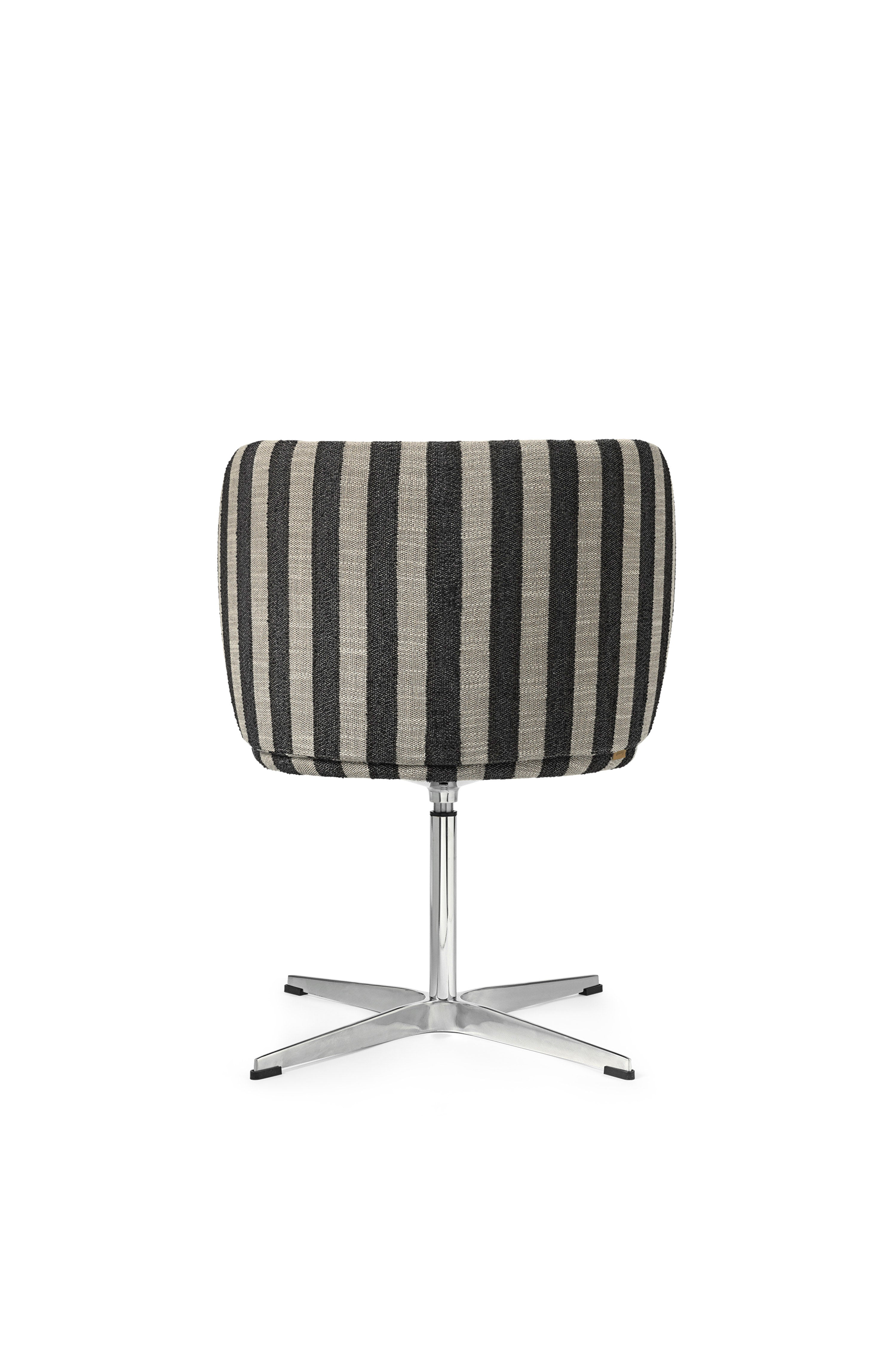 RICO Louisiana Black Swivel Chair with Armrests in Sand