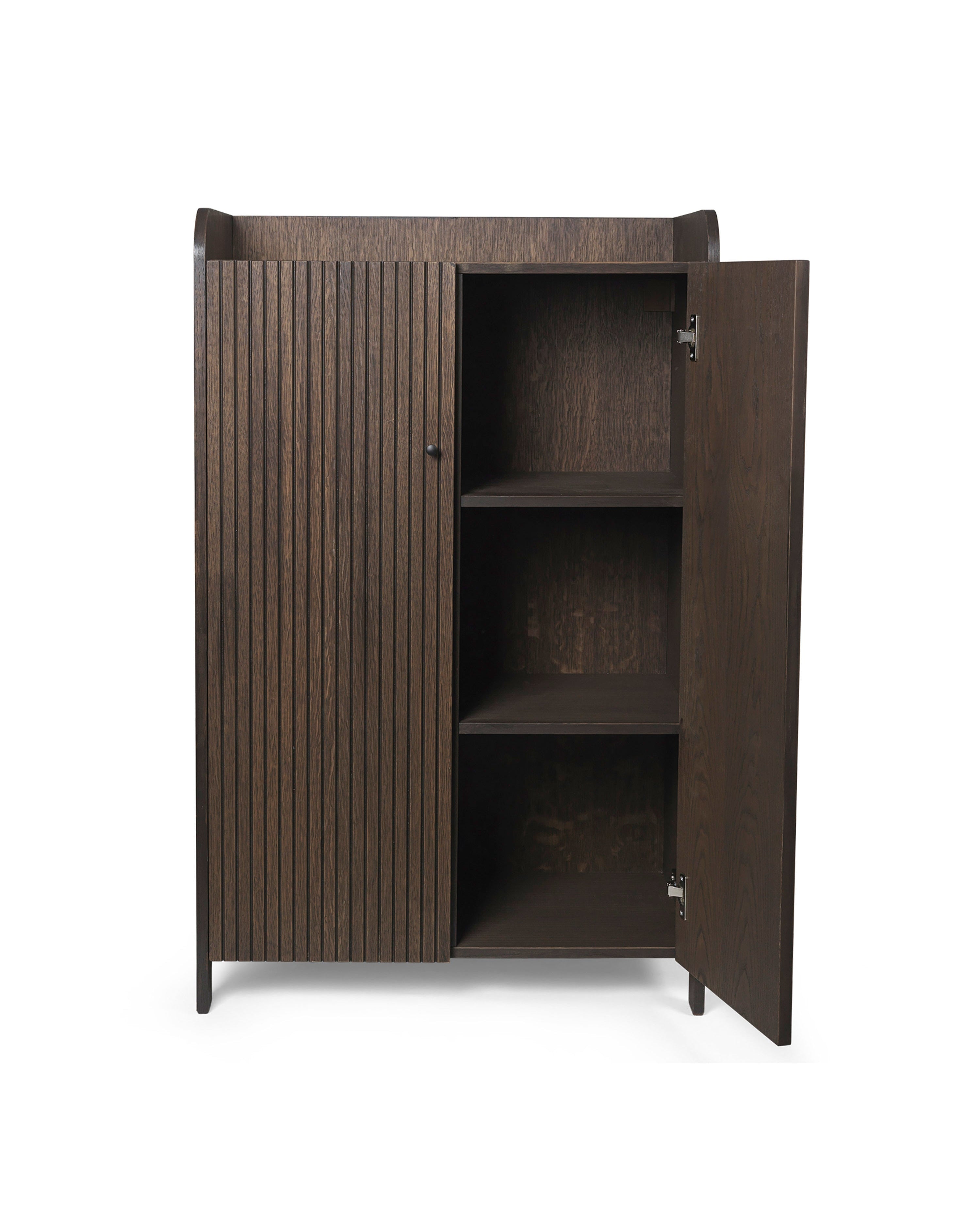 Dvojdverová skriňa SILL NÍZKA tmavohnedá dubová dyha