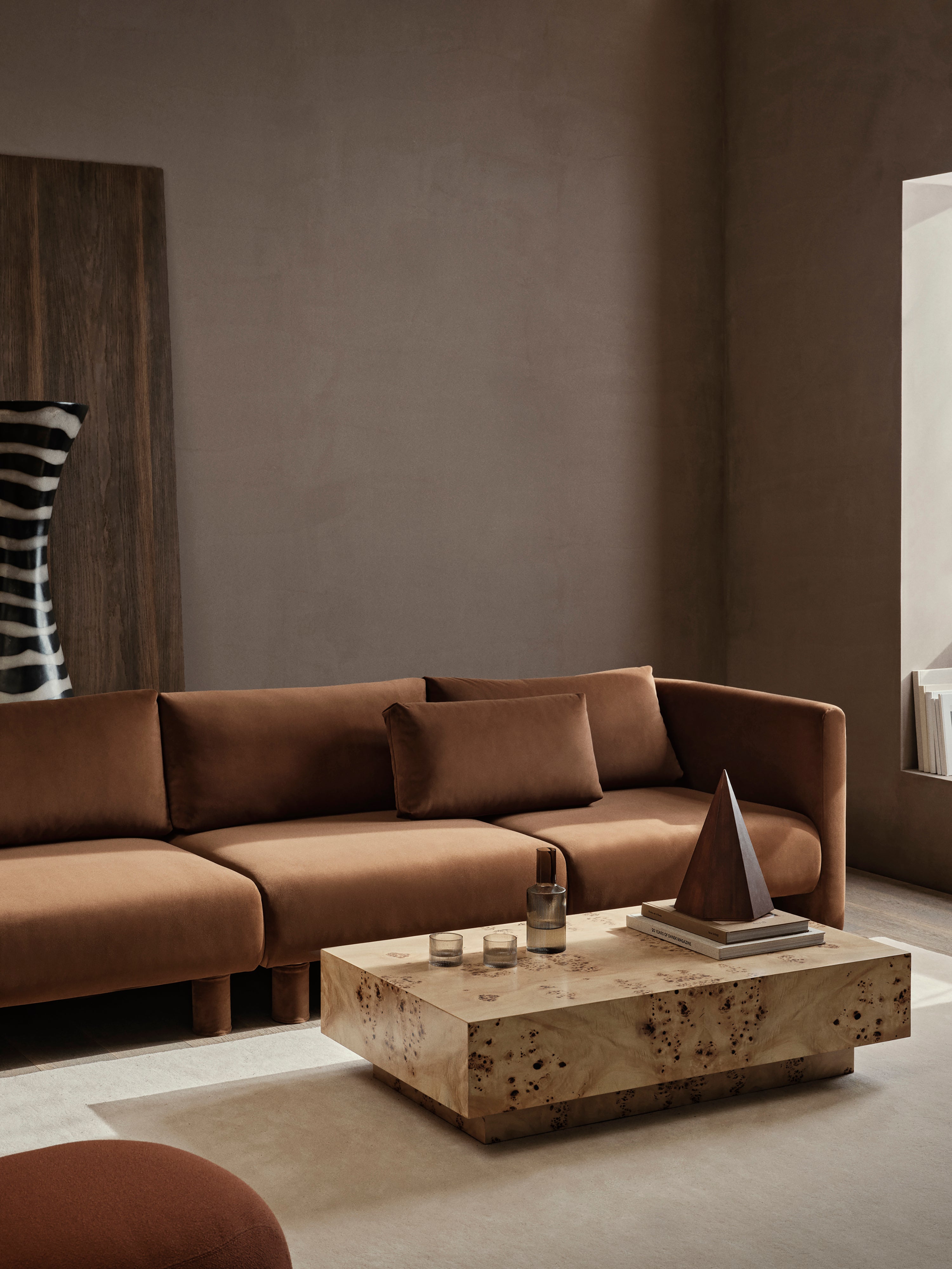 Modulárna pohovka DASE - ľavý prvok Bavlna Ľan béžový