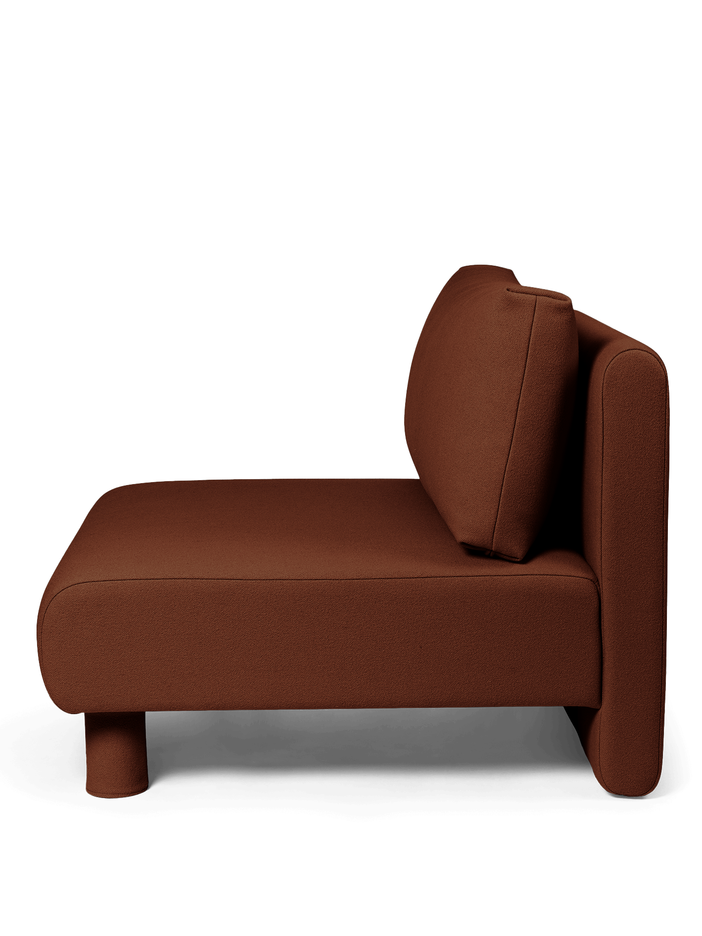Dase modular sofa - the middle element rusty brown tonus