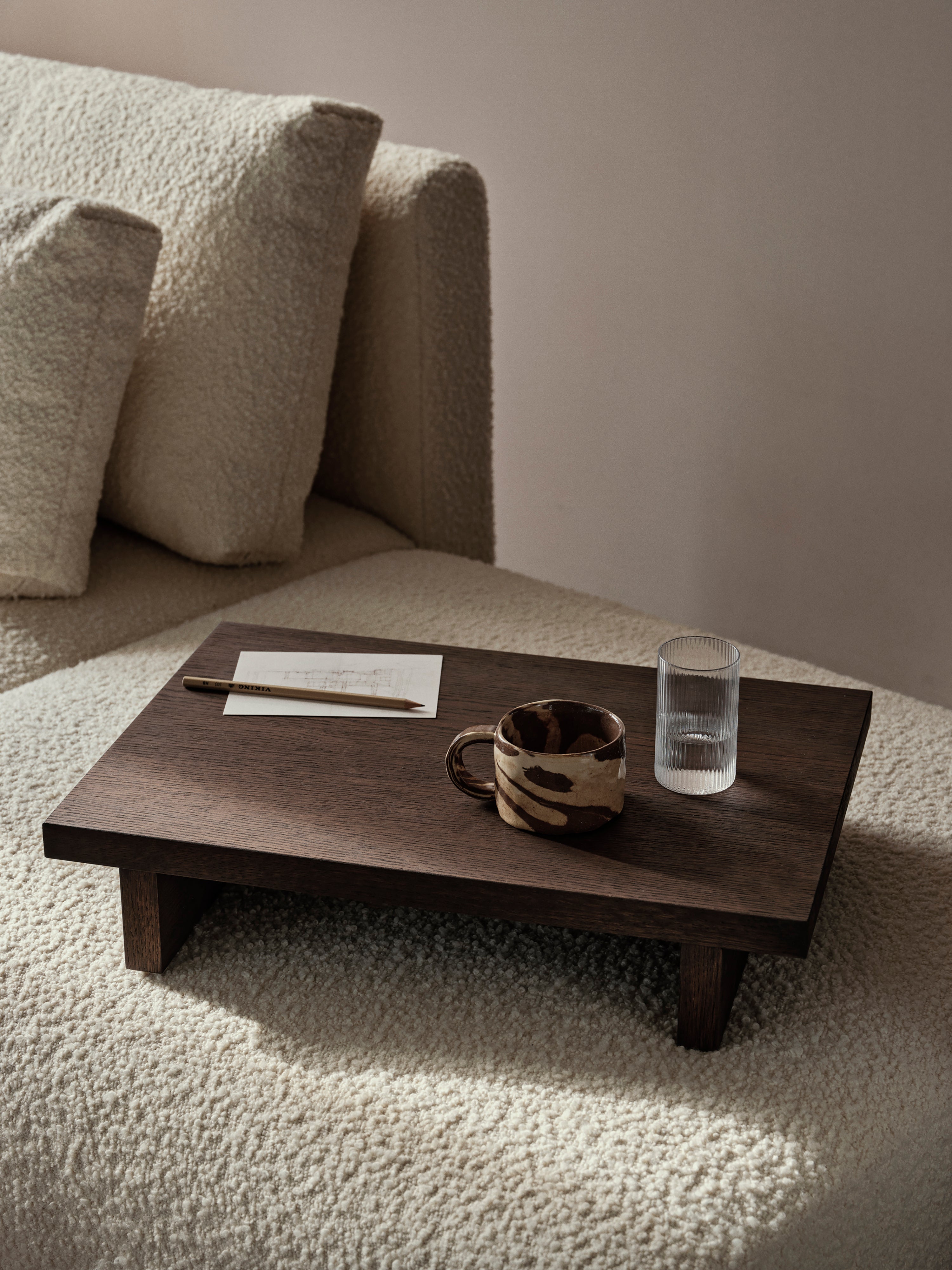 KONA LOW table dark brown oak plywood