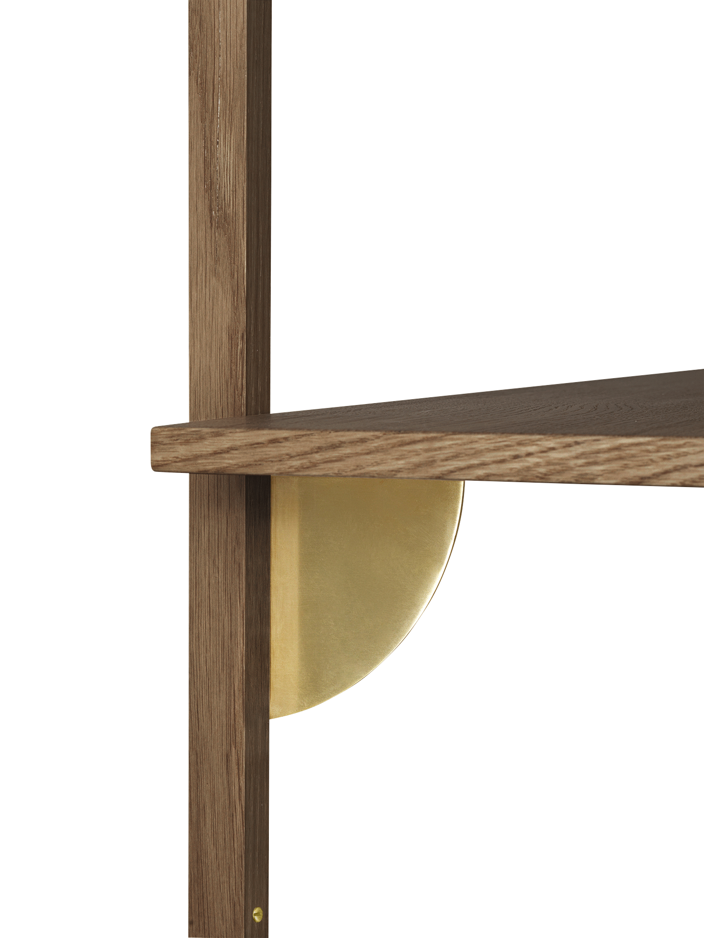 SECTOR WIDE shelf in smoked oak veneer