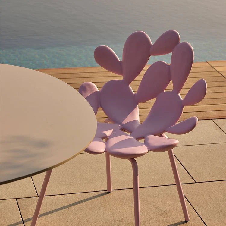 Light pink garden stool FILICUDI