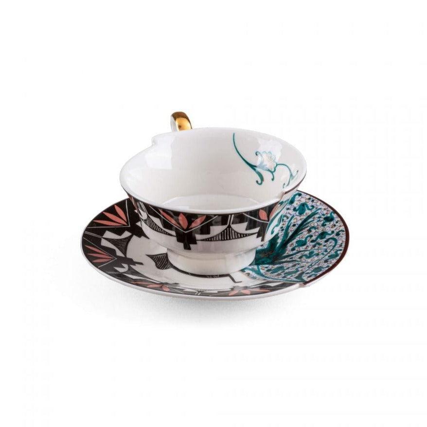 Filiżanka ze spodkiem HYBRID ASPERO porcelanowy Seletti Eye on Design