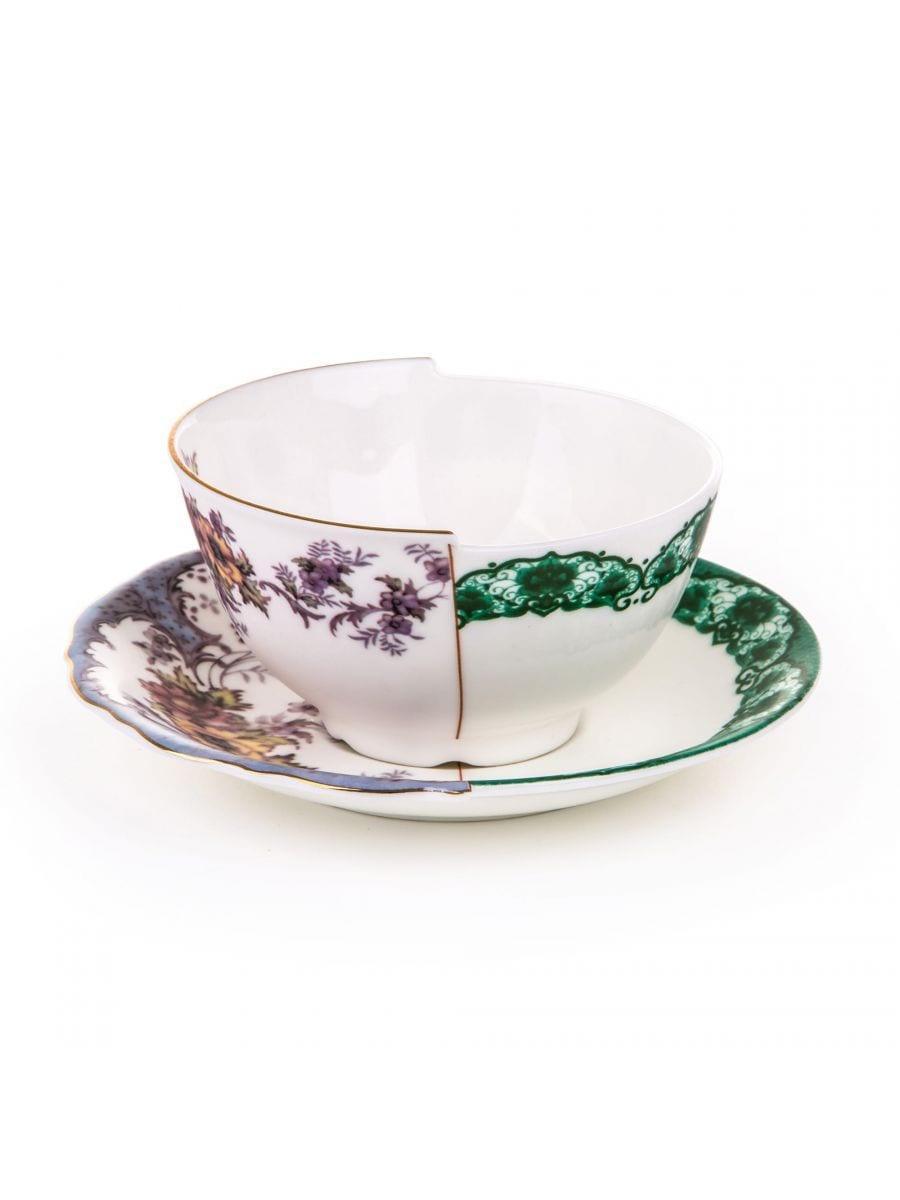 Filiżanka ze spodkiem HYBRID ISIDORA porcelanowy Seletti Eye on Design