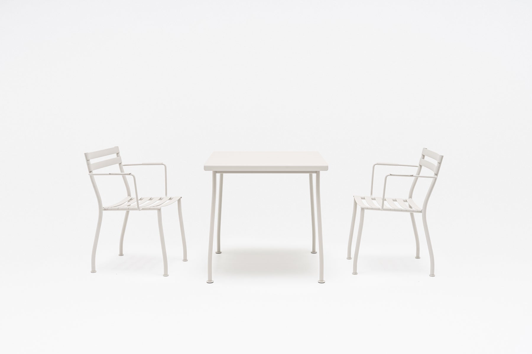 Galvanized steel square table