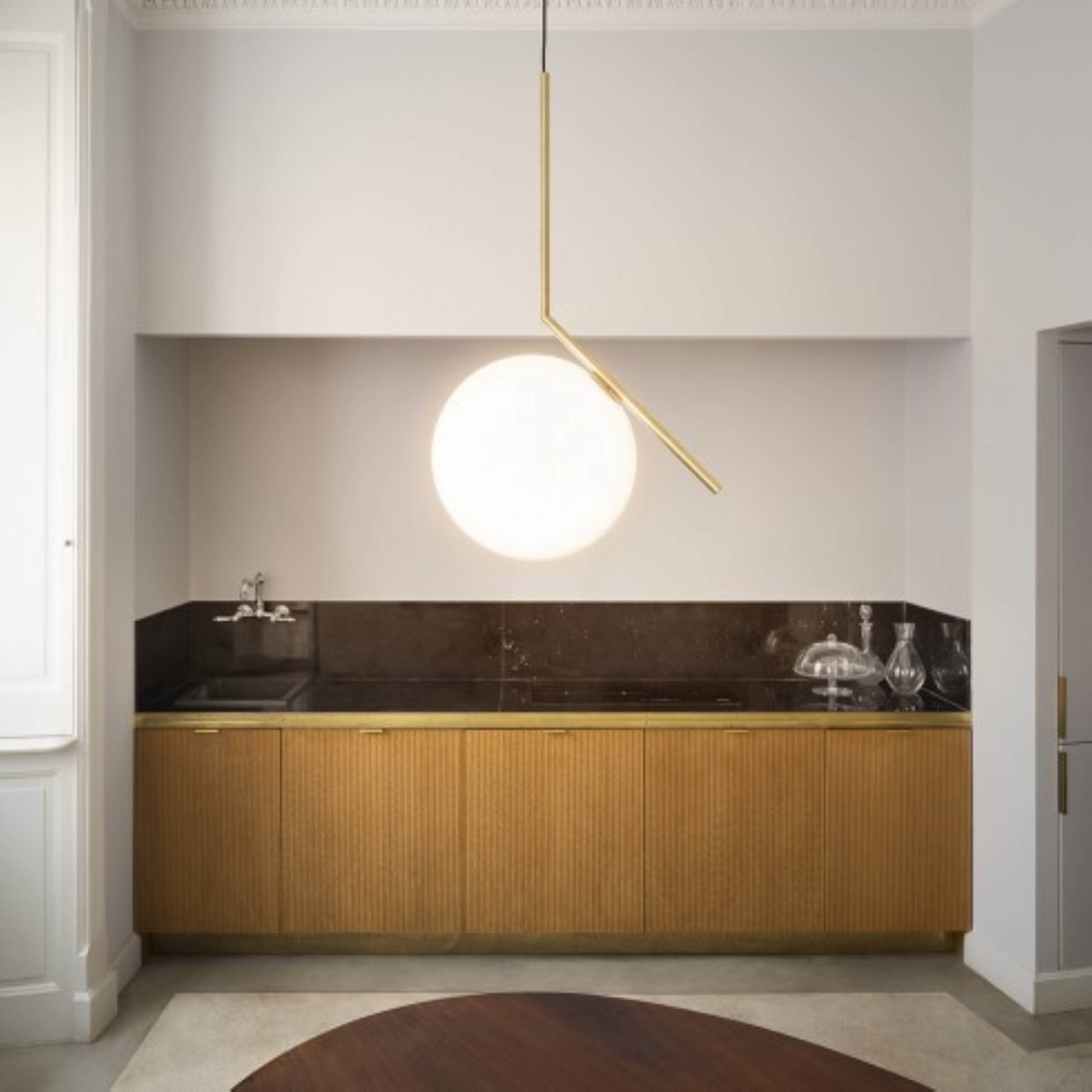 Závesná lampa IC LIGHTS 3 mosadzná