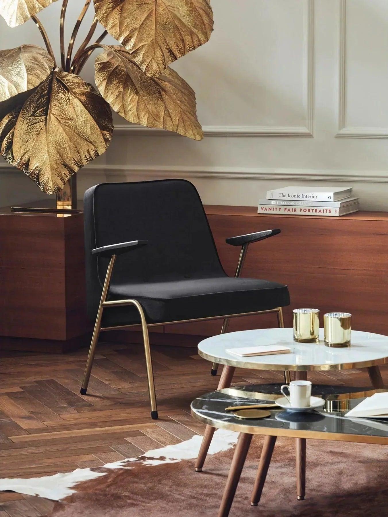 Fotel 366 METAL beżowy w tkaninie Boucle Creme 366 concept Eye on Design