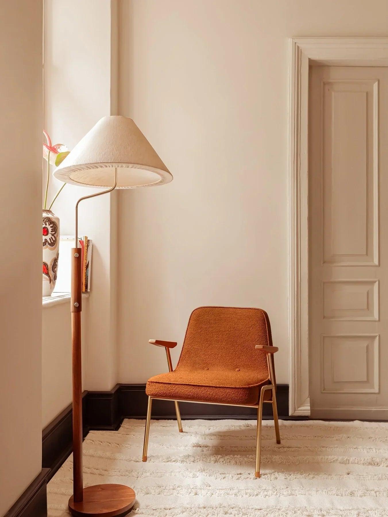 Fotel 366 METAL żółty w tkaninie Boucle Mustard 366 concept Eye on Design