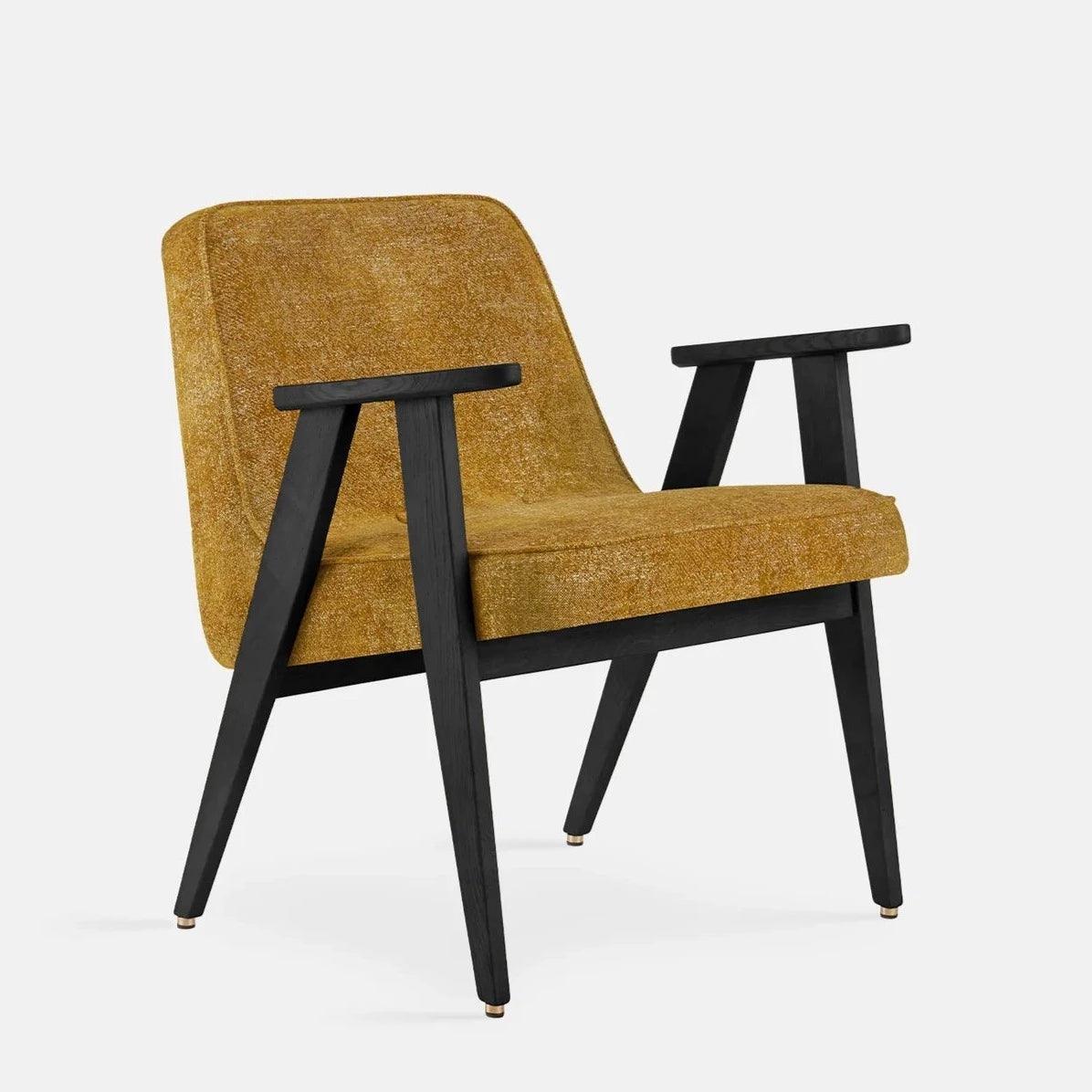 Fotel 366 żółty w tkaninie Marble Mustard 366 concept Dąb-04 Eye on Design