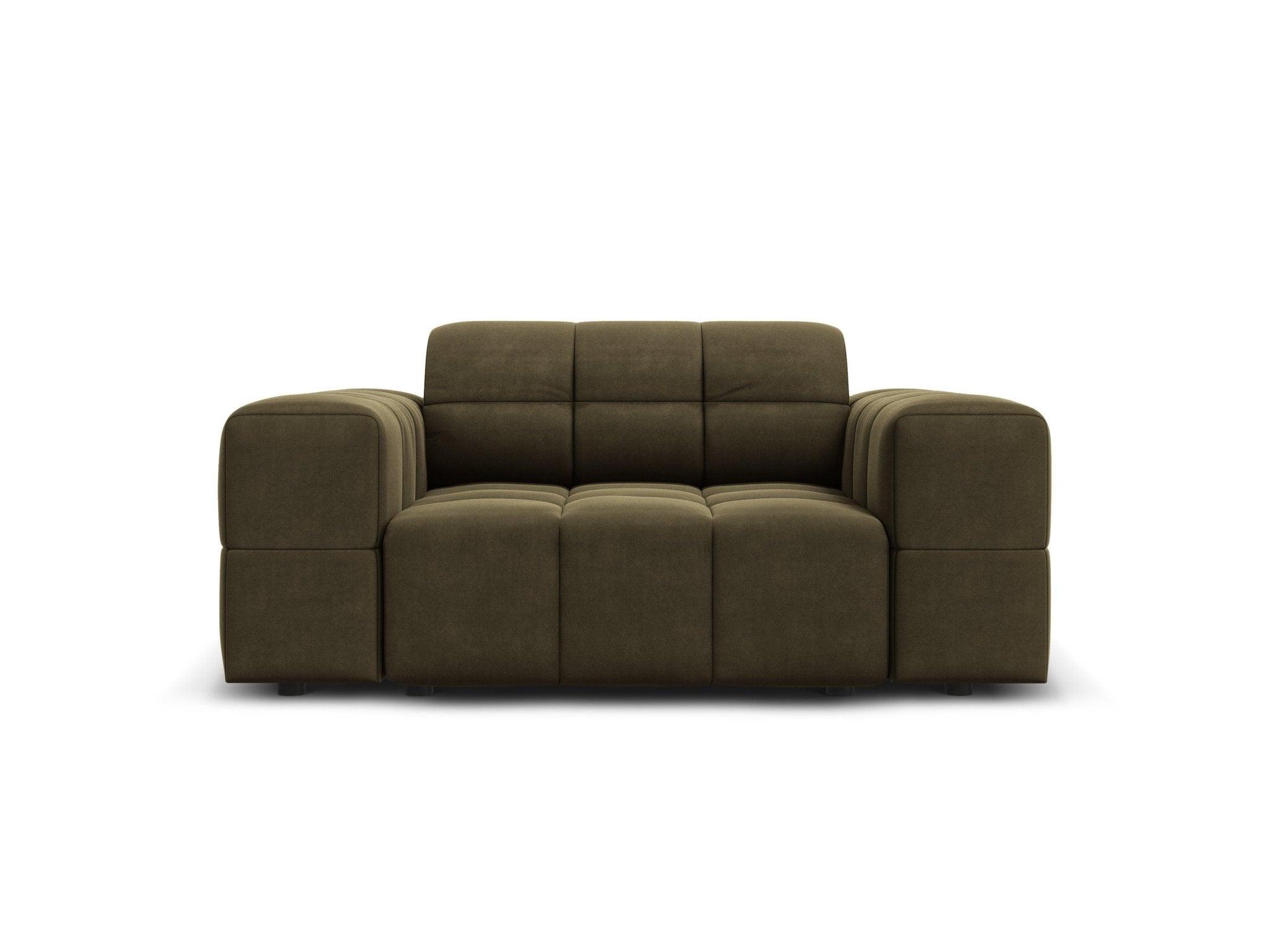 Fotel aksamitny CHICAGO oliwkowy Cosmopolitan Design Eye on Design