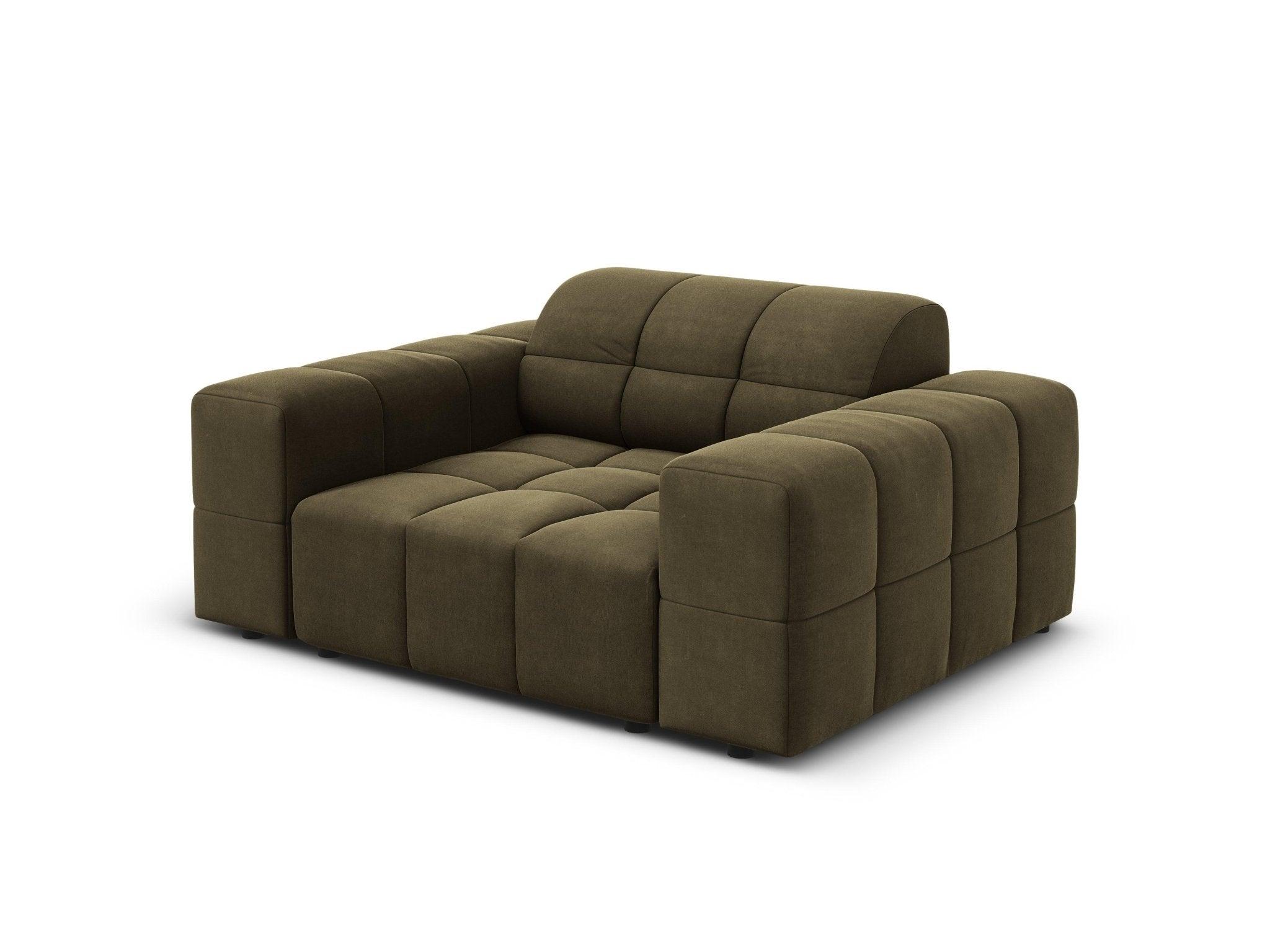 Fotel aksamitny CHICAGO oliwkowy Cosmopolitan Design Eye on Design