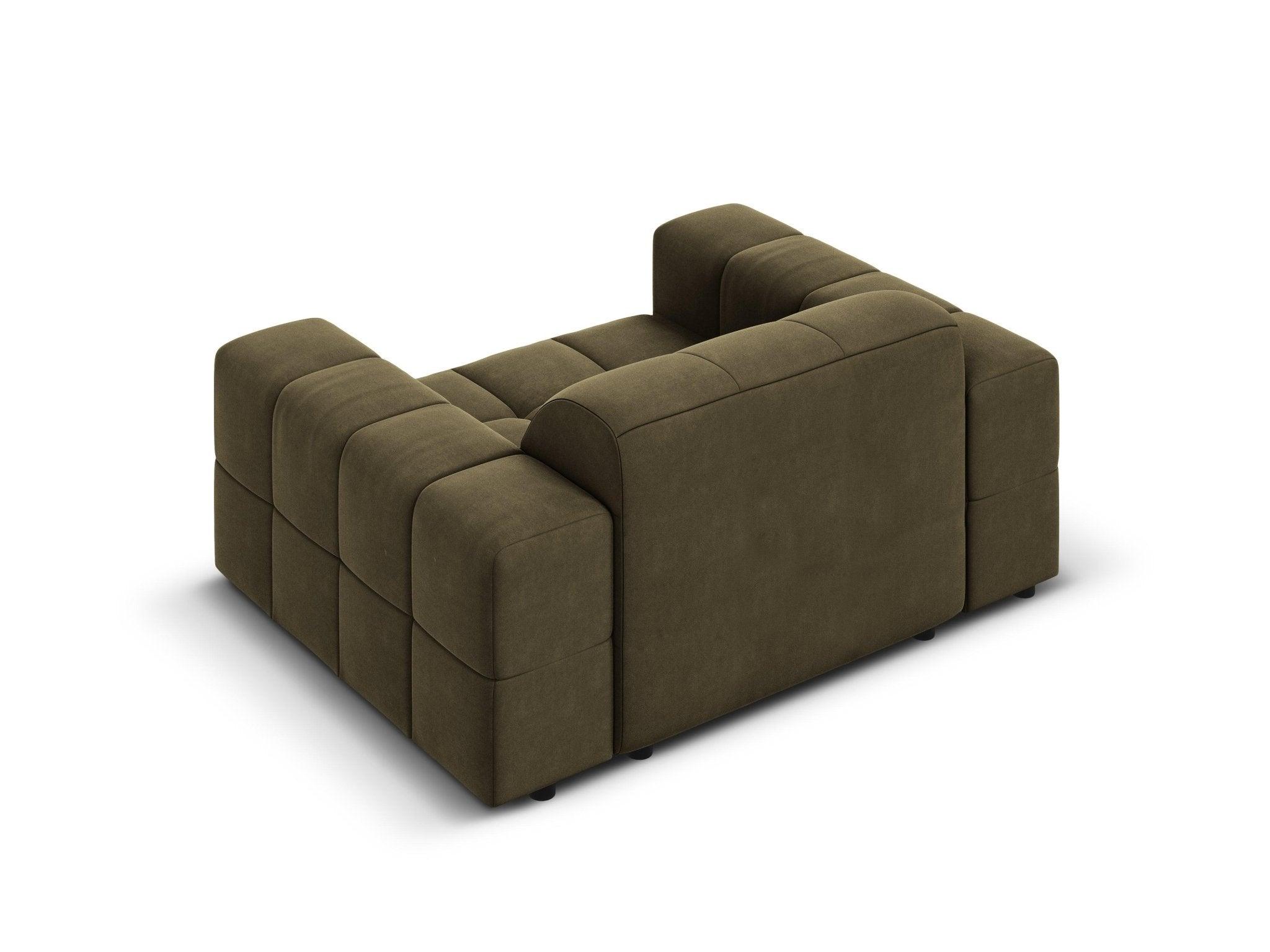 Fotel aksamitny CHICAGO oliwkowy Cosmopolitan Design Eye on Design