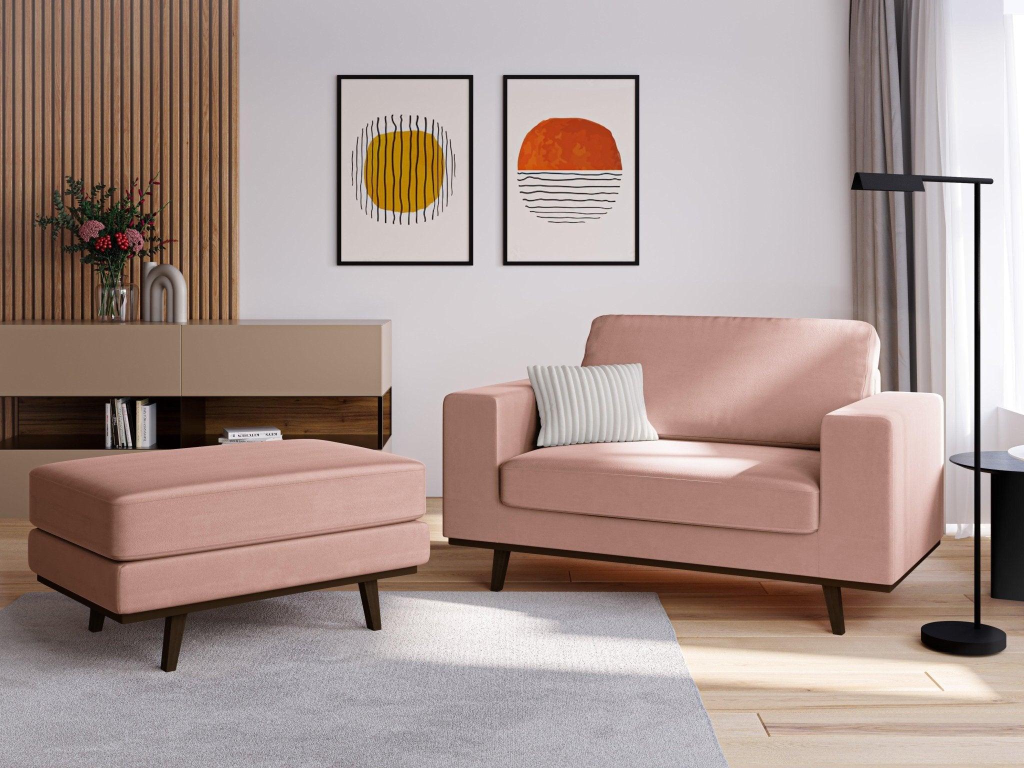 Fotel aksamitny HEBE różowy Mazzini Sofas Eye on Design