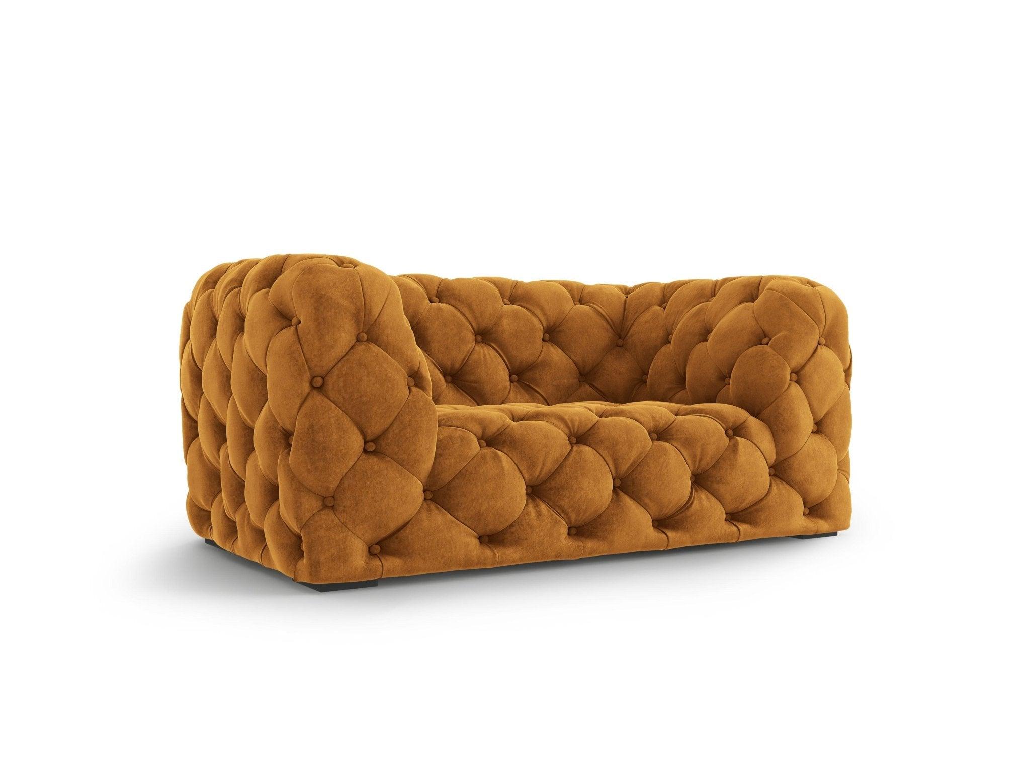Fotel aksamitny LOGE miedziany Windsor & Co Eye on Design