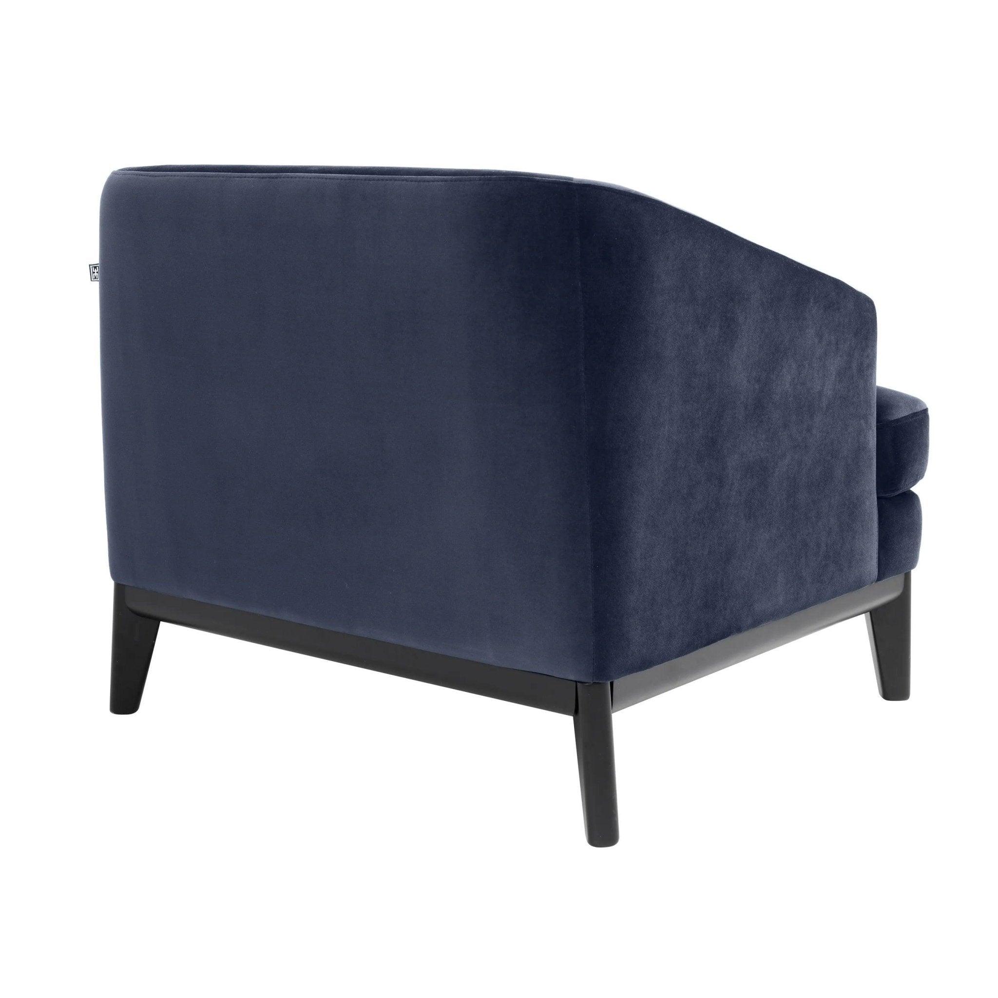 Fotel aksamitny MONTEREY granatowy Eichholtz Eye on Design
