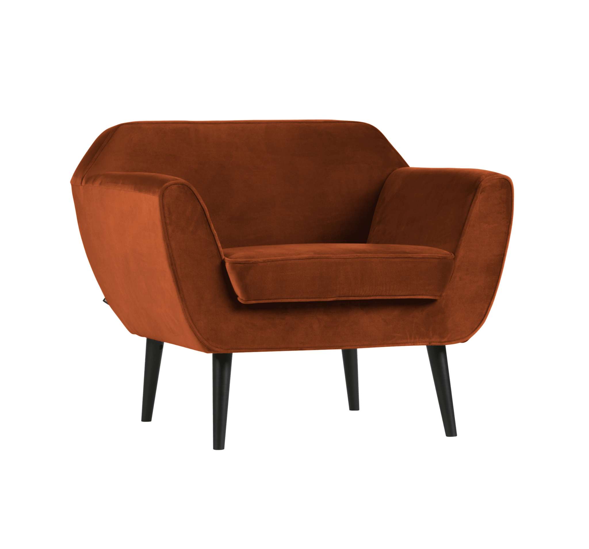 Fotel aksamitny ROCCO terracotta Woood Eye on Design