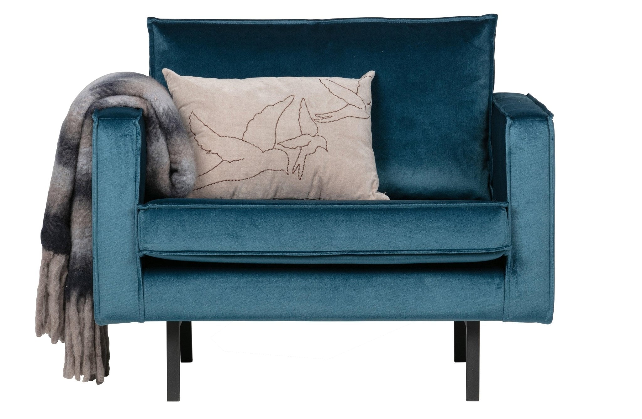 Fotel aksamitny RODEO niebieski Be Pure Eye on Design