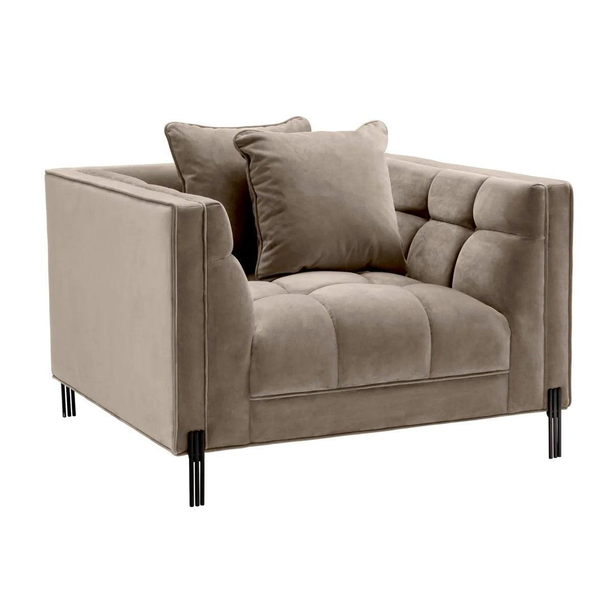 Fotel aksamitny SIENNA beżowy Eichholtz Eye on Design