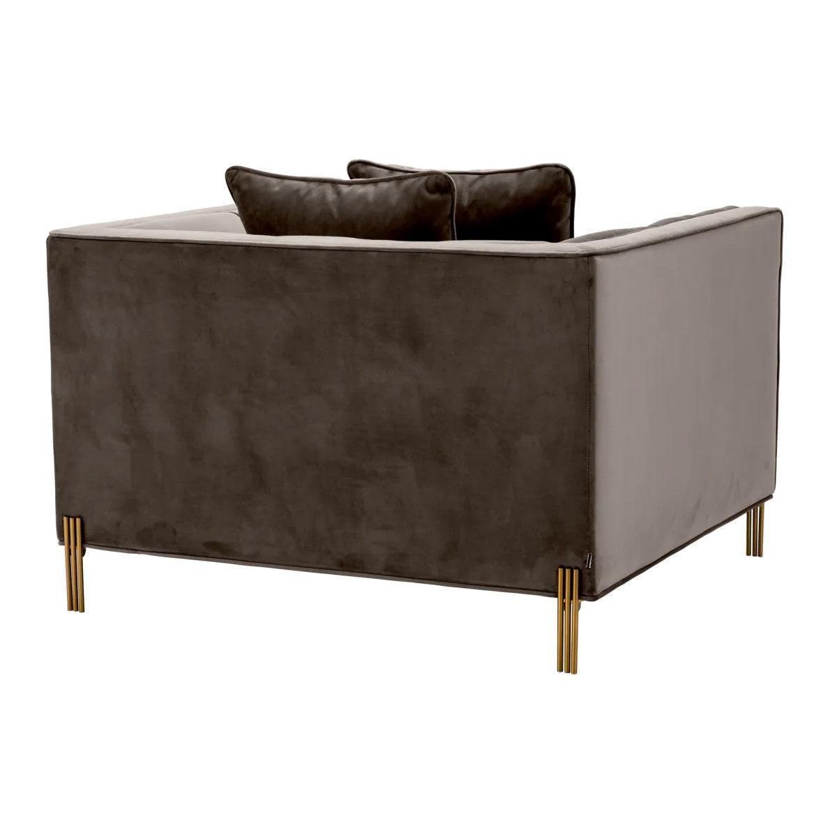 Fotel aksamitny SIENNA szary Eichholtz Eye on Design