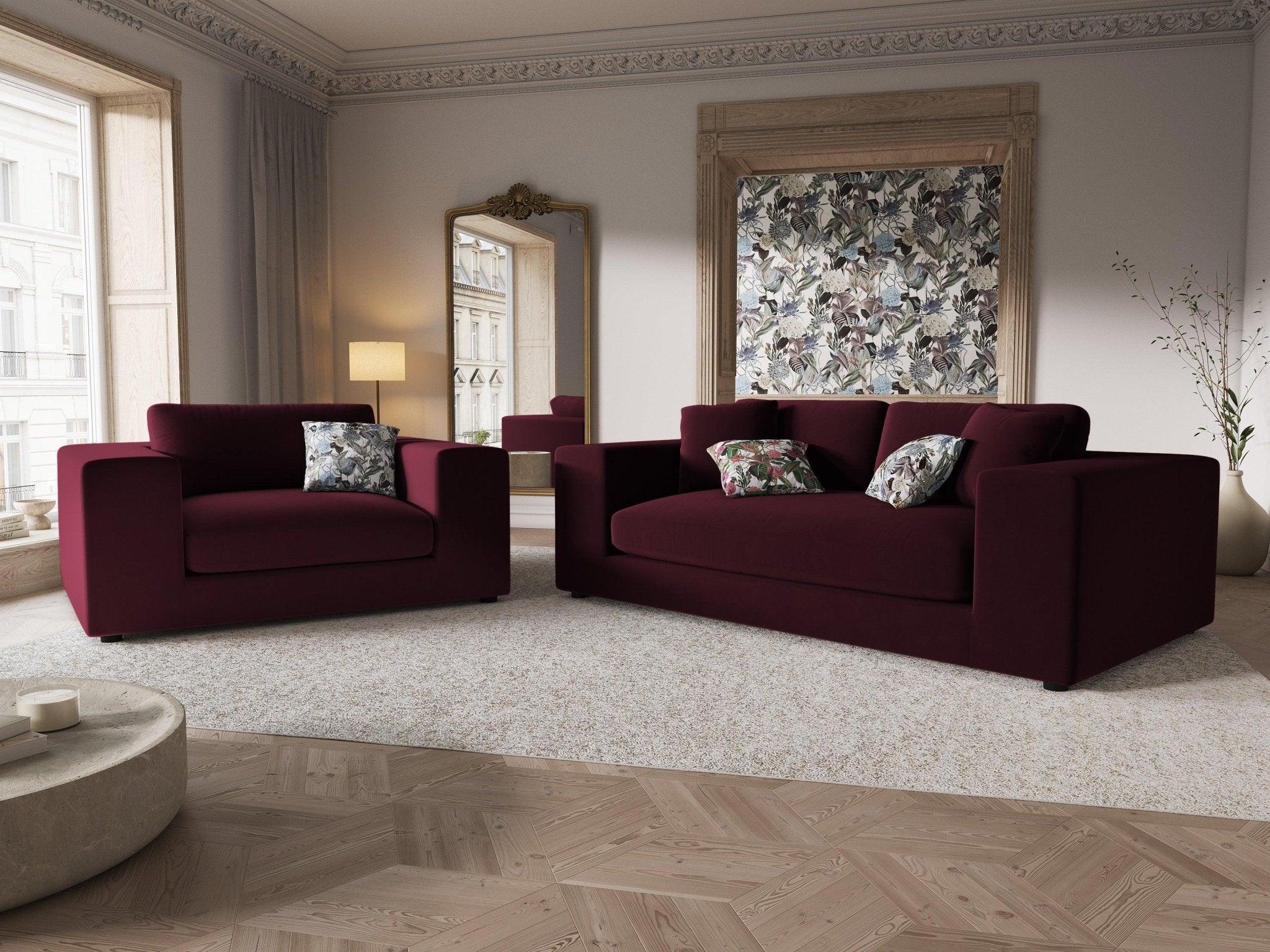 Fotel aksamitny TENDANCE burgundowy CXL by Christian Lacroix Eye on Design