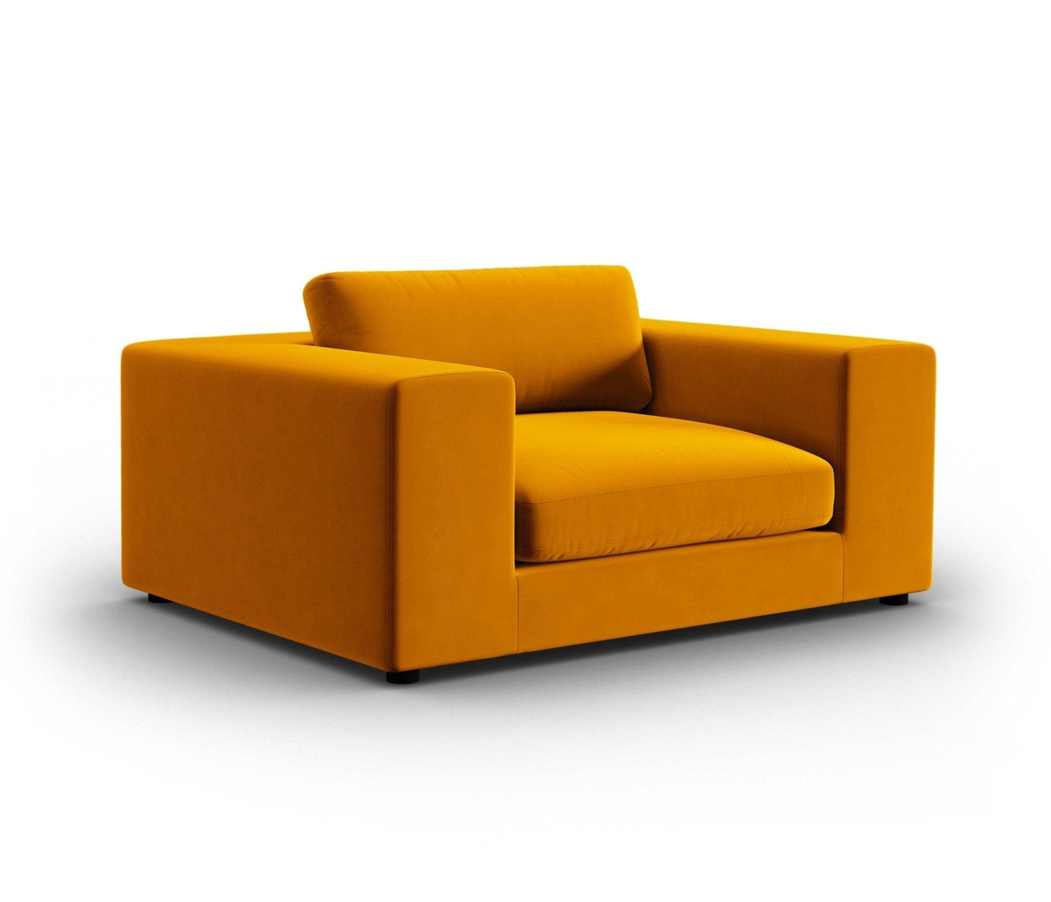 Fotel aksamitny TENDANCE musztardowy CXL by Christian Lacroix Eye on Design