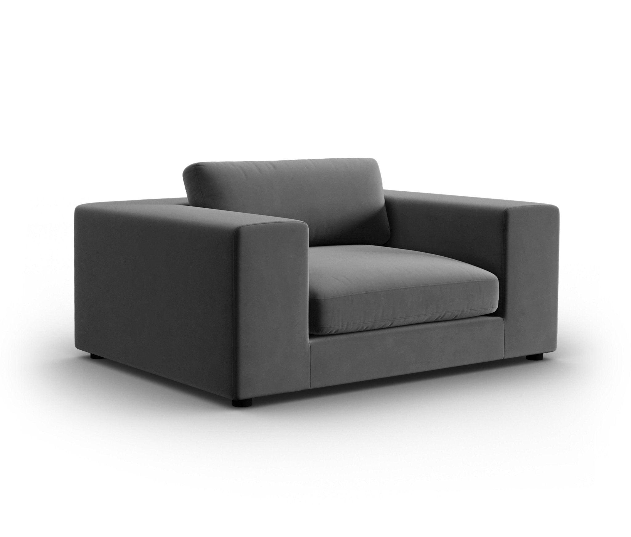 Fotel aksamitny TENDANCE szary CXL by Christian Lacroix Eye on Design