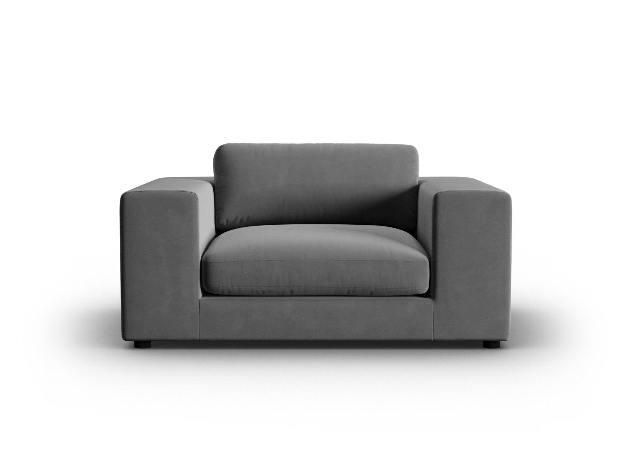 Fotel aksamitny TENDANCE szary CXL by Christian Lacroix Eye on Design