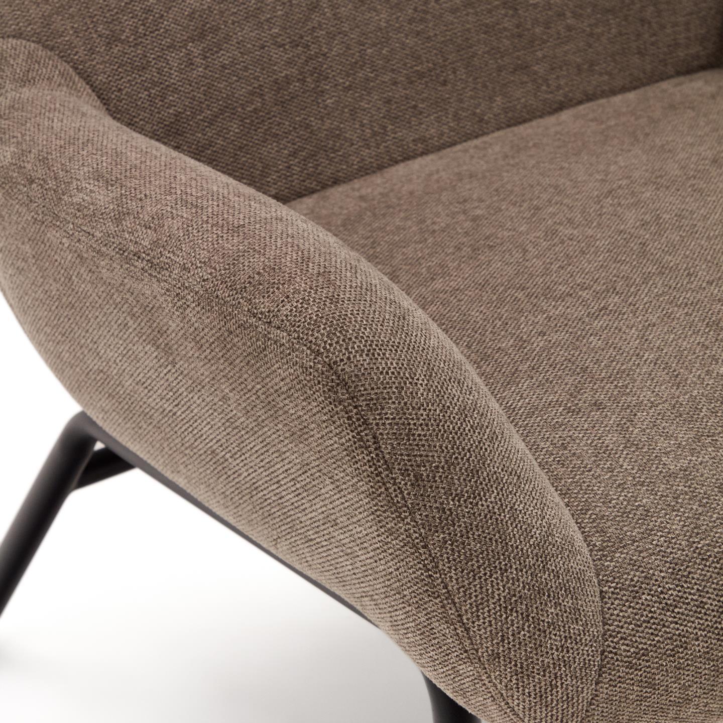 Fotel BELINA jasnobrązowy szenil La Forma Eye on Design