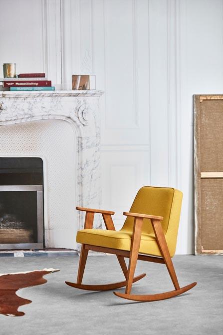 Fotel bujany 366 beżowy w tkaninie Boucle Creme 366 concept Eye on Design