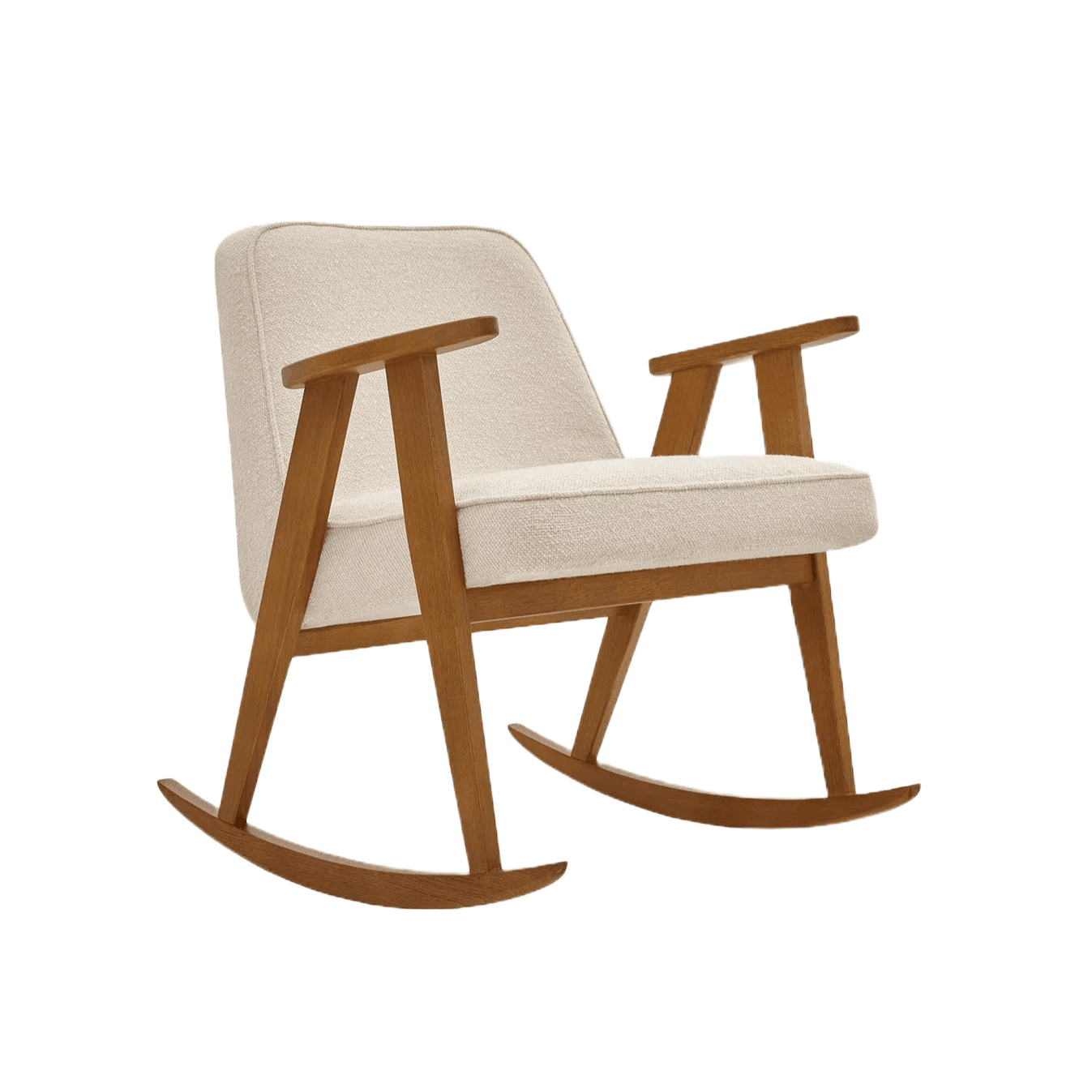 Fotel bujany 366 beżowy w tkaninie Boucle Creme 366 concept Eye on Design