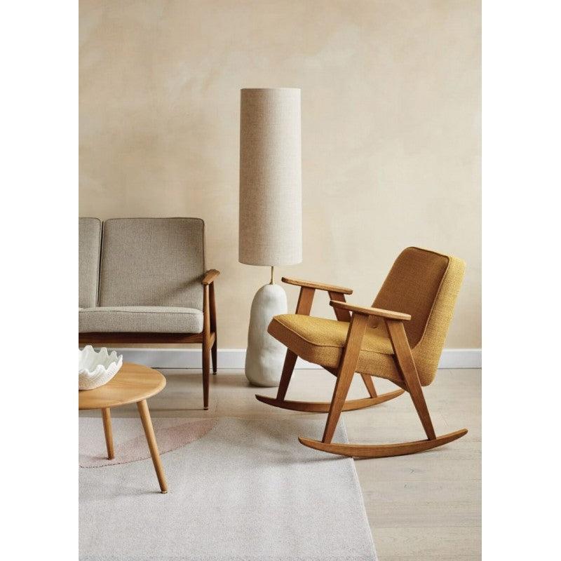 Fotel bujany 366 żółty w tkaninie Boucle Mustard 366 concept Eye on Design