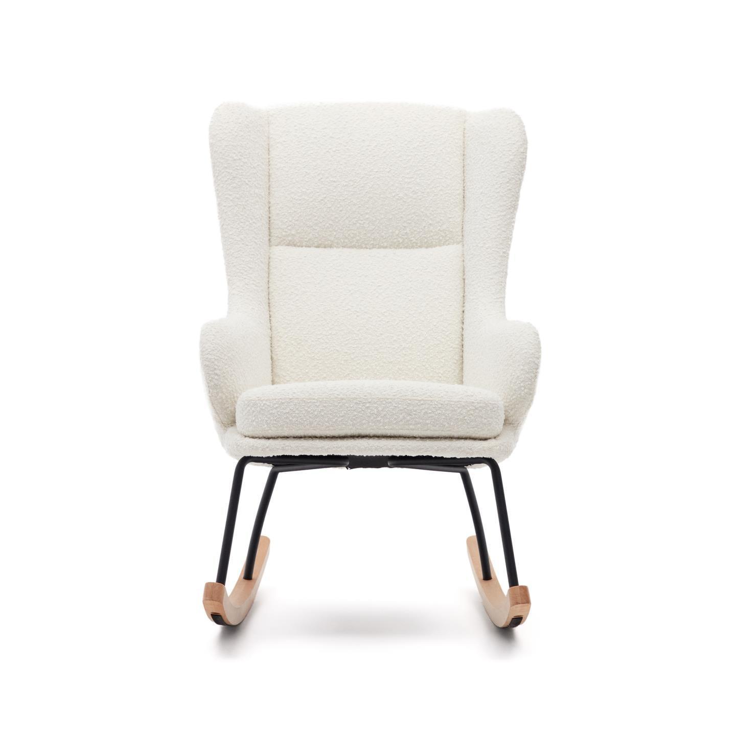 Fotel bujany MAUSTIN biały baranek La Forma Eye on Design