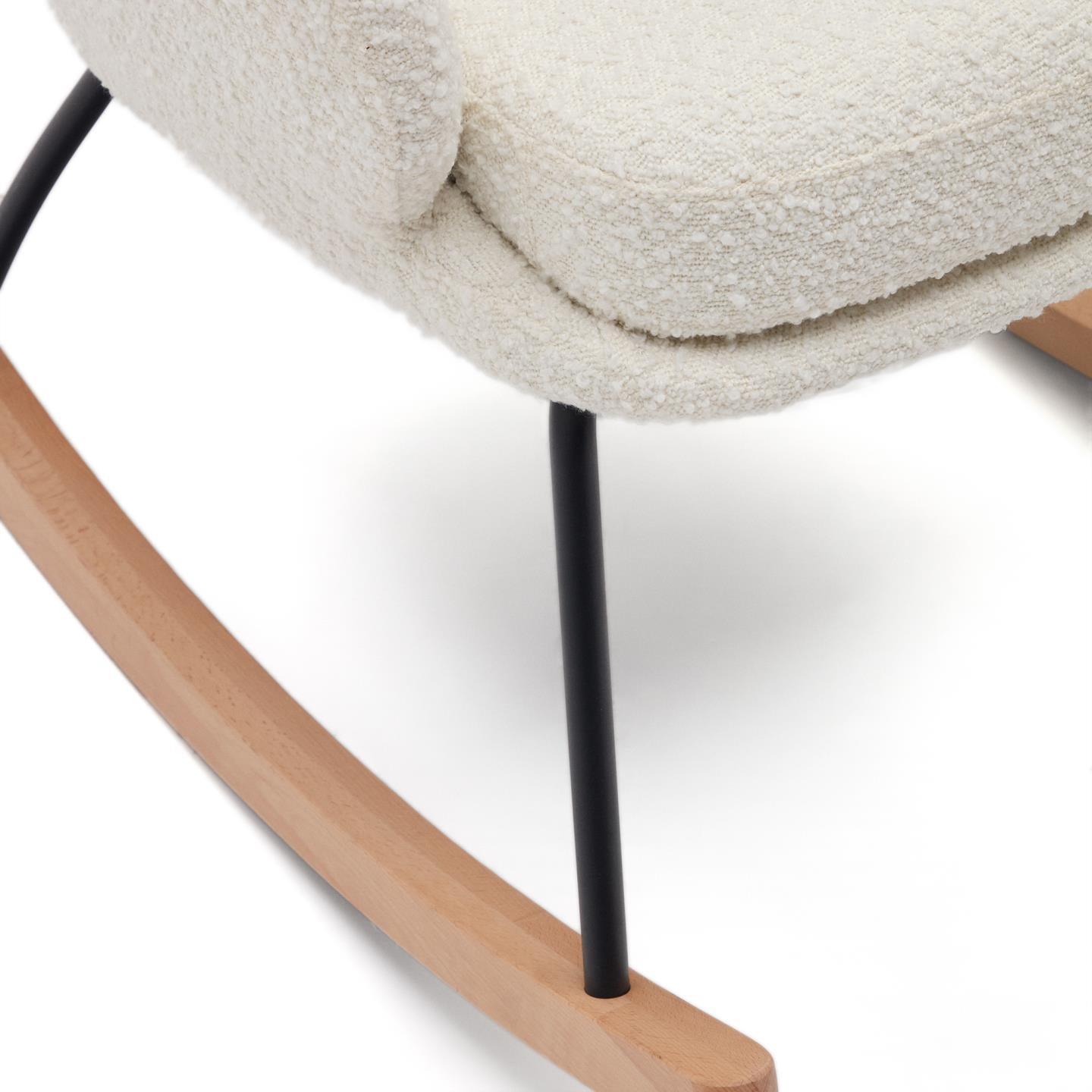 Fotel bujany MAUSTIN biały baranek La Forma Eye on Design