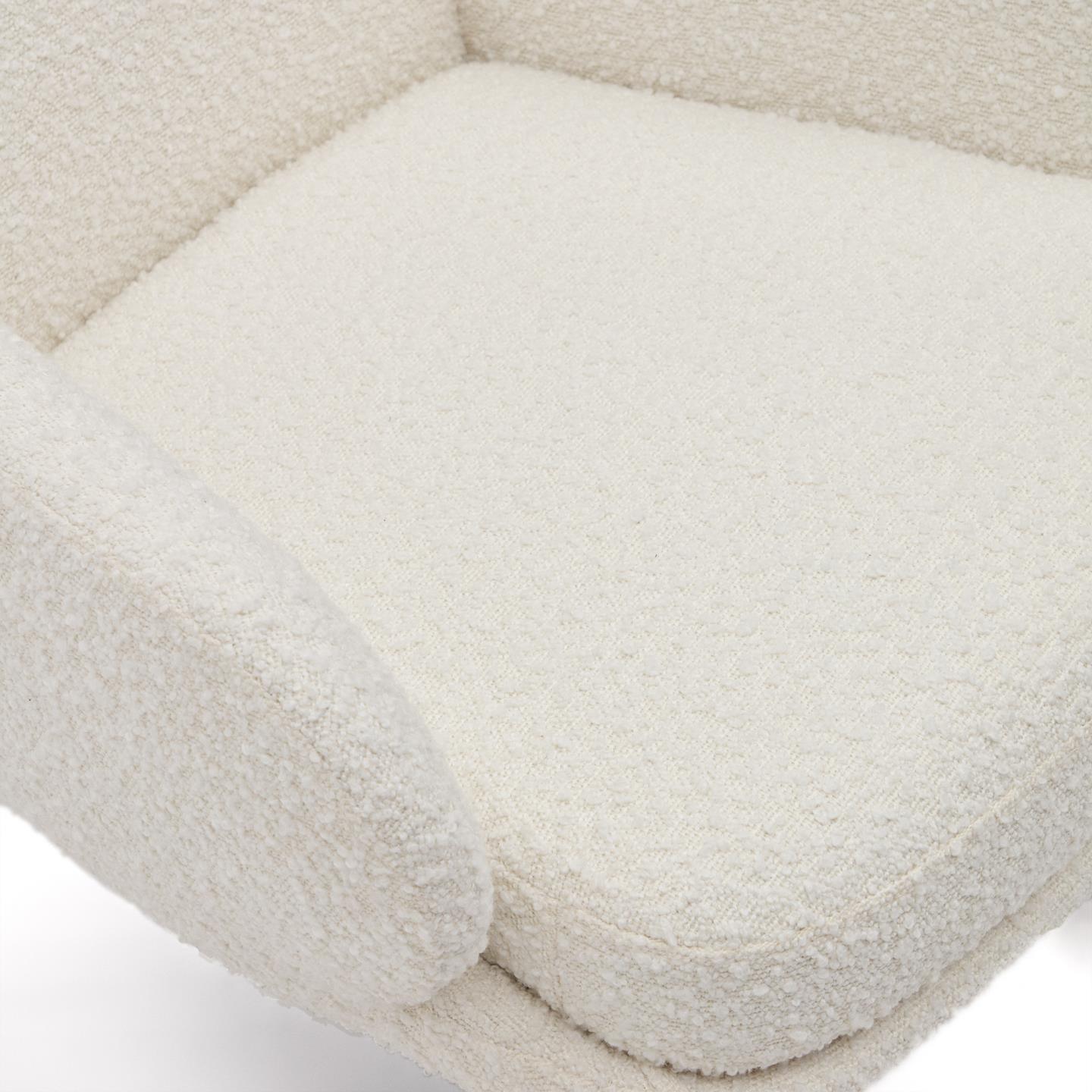 Fotel bujany MAUSTIN biały baranek La Forma Eye on Design