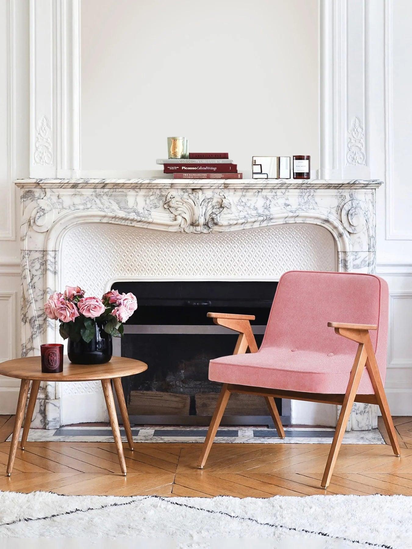 Fotel BUNNY czerwony w tkaninie Velvet Sierra 366 concept Eye on Design