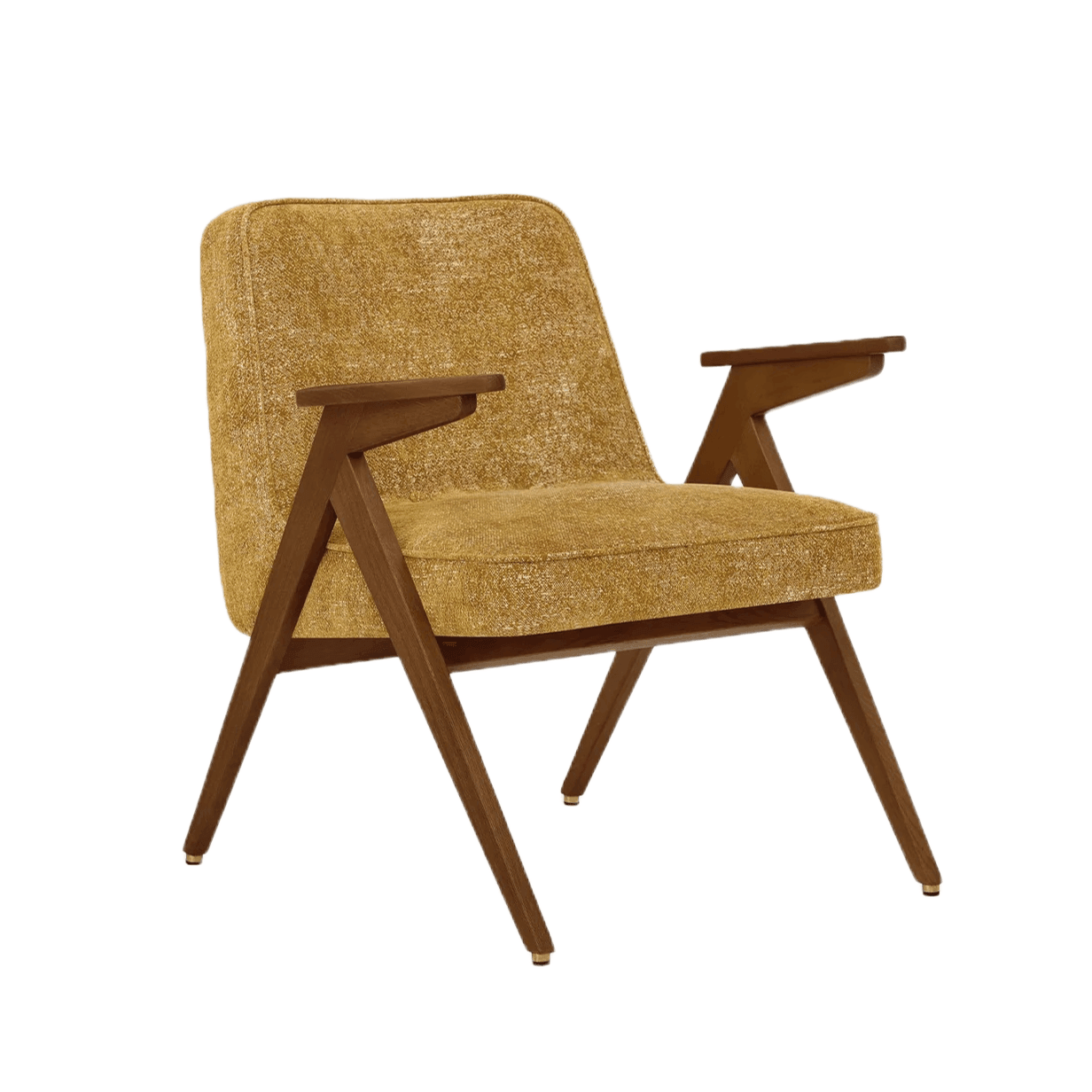 Fotel BUNNY żółty w tkaninie Marble Mustard 366 concept Eye on Design