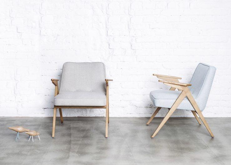 Fotel BUNNY żółty w tkaninie Marble Mustard 366 concept Eye on Design