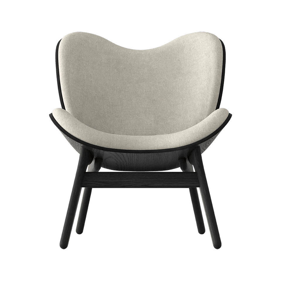 Fotel CONVERSATION PIECE beżowy z czarną podstawą UMAGE Eye on Design